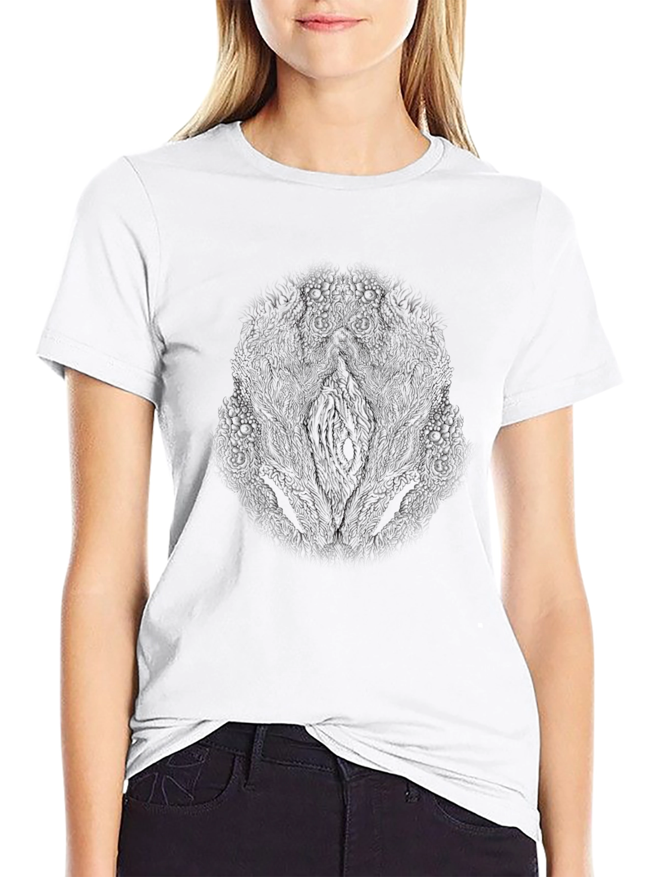 Abstract Black Graphic Tee - Unique Artistic Design