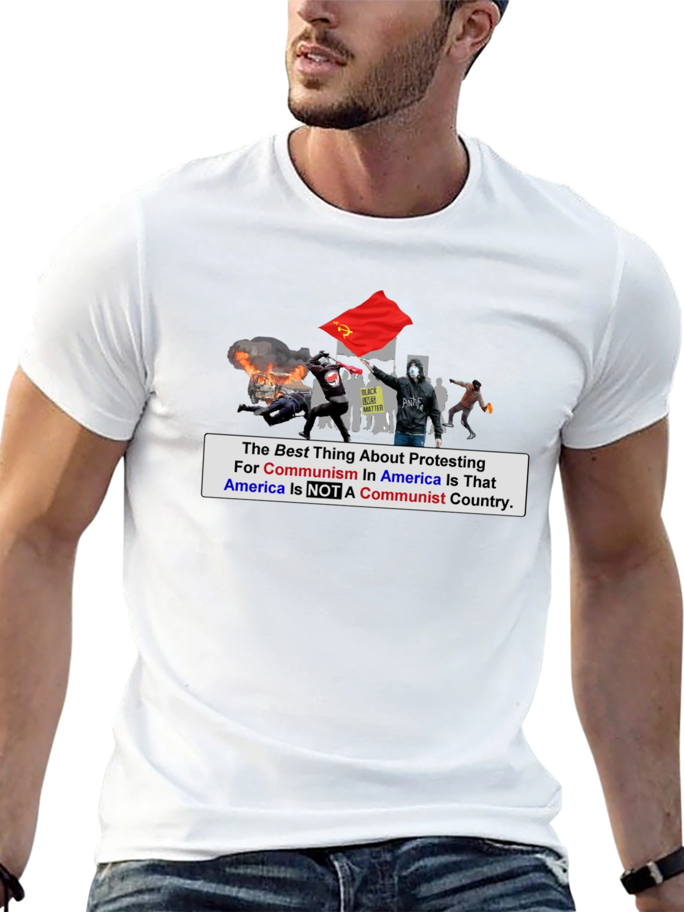 Anti-Communism Protest T-Shirt Political Statement Tee