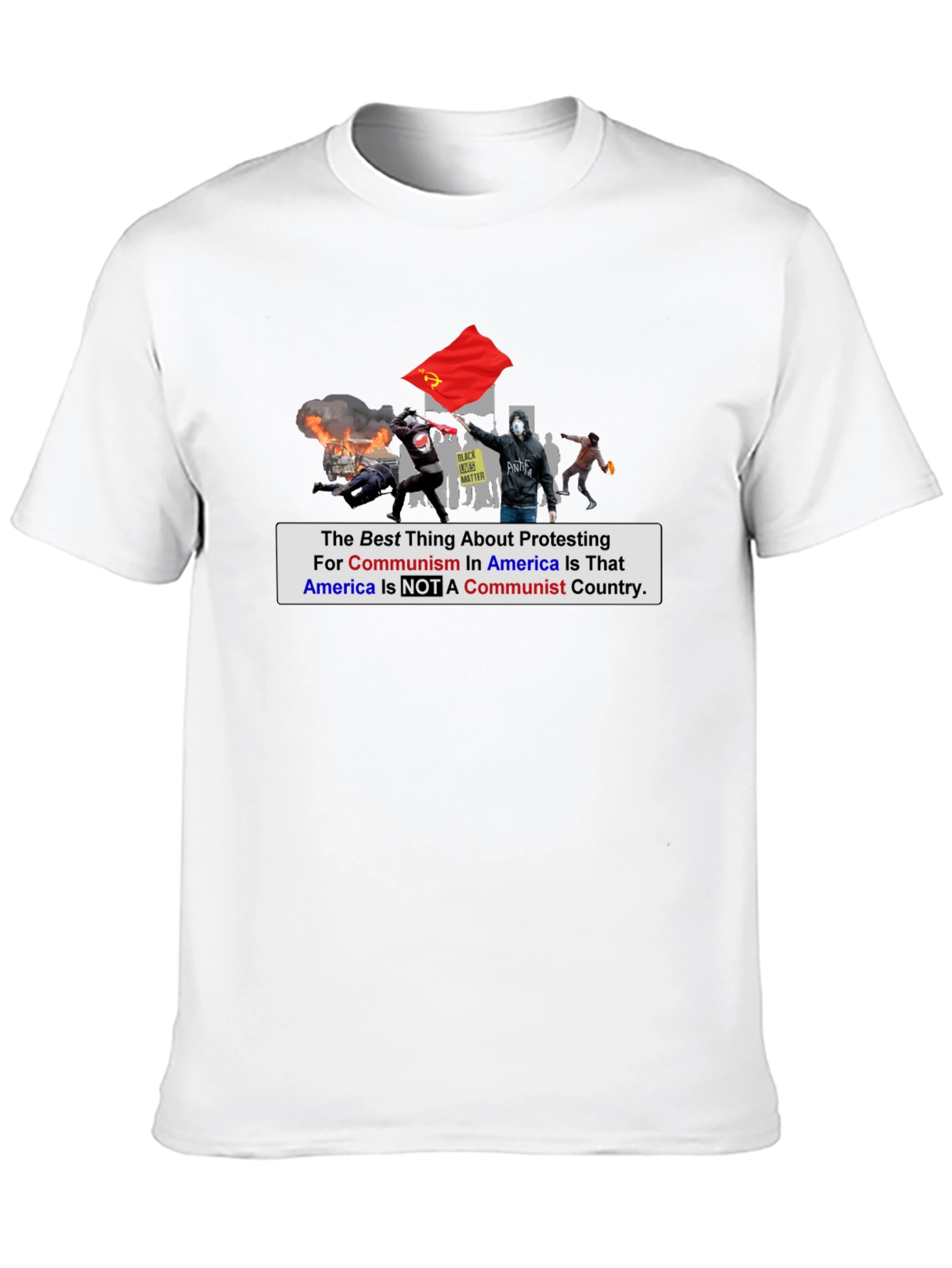 Anti-Communism Protest T-Shirt Political Statement Tee