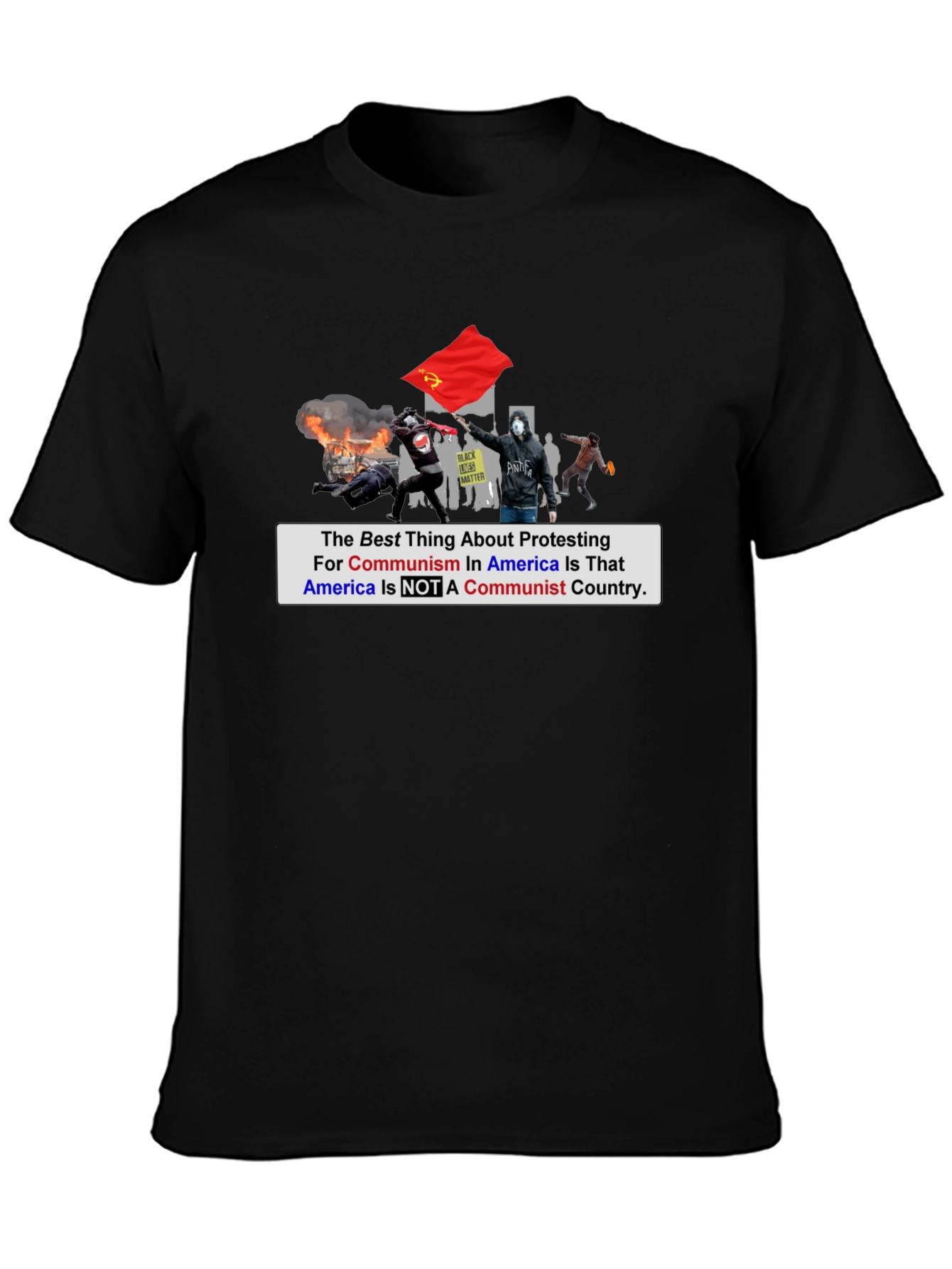 Anti-Communism Protest T-Shirt Political Statement Tee