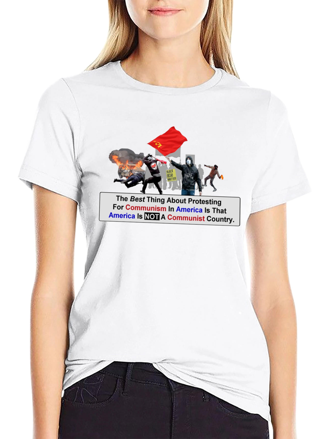 Anti-Communism Protest T-Shirt Political Statement Tee