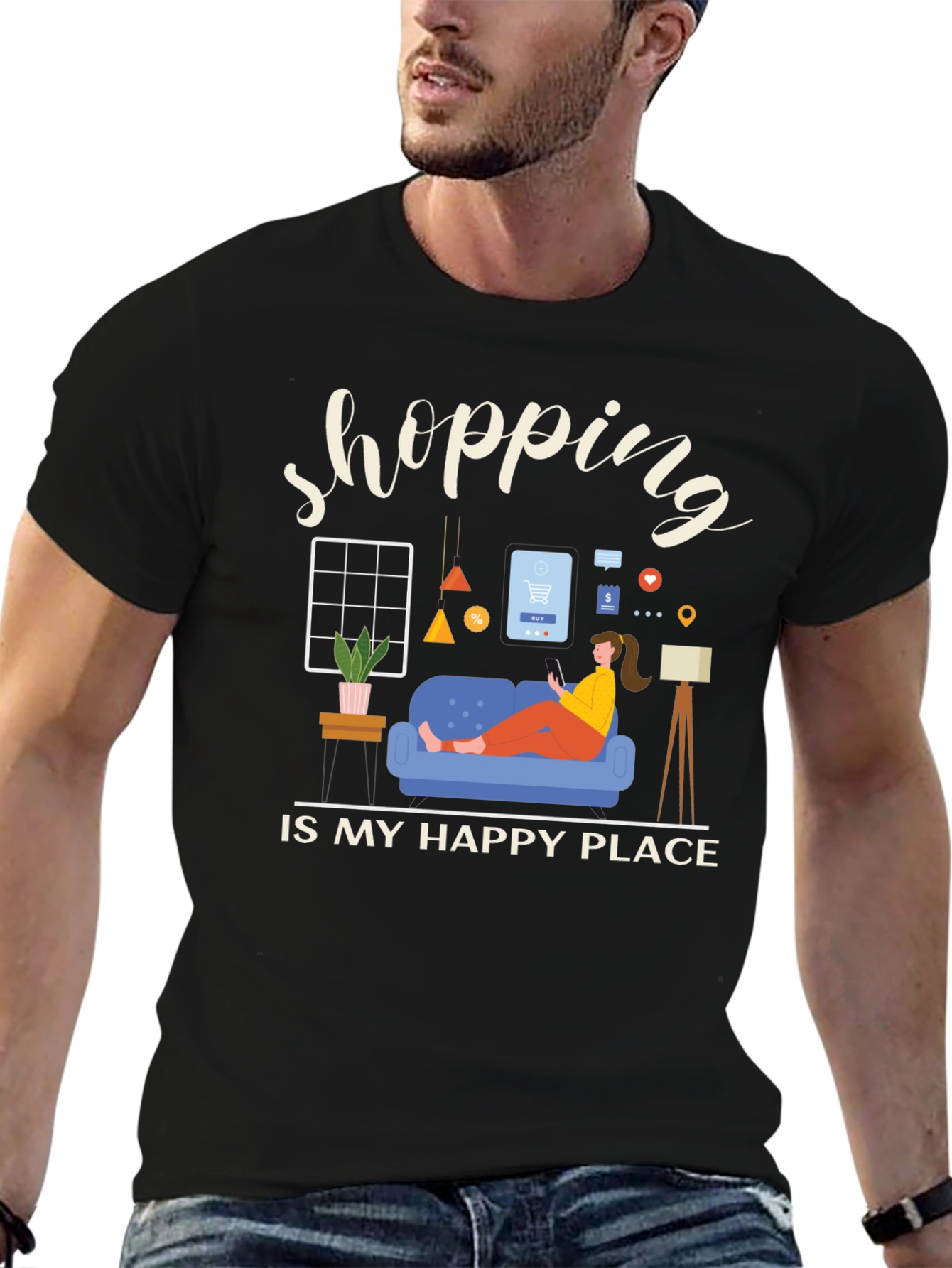 Shopping is My Happy Place T-Shirt