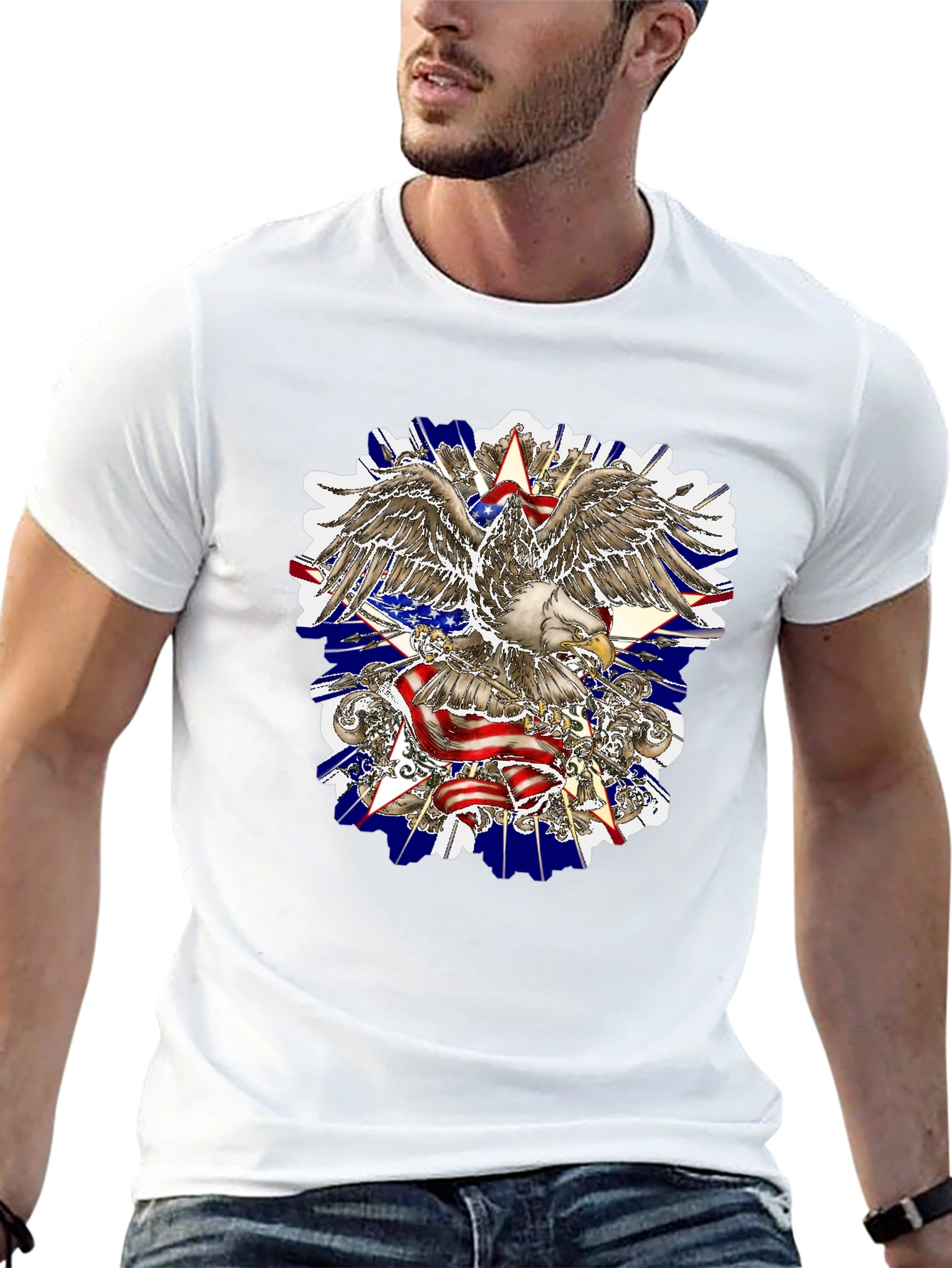 American Eagle Graphic Tee - Patriotic Design
