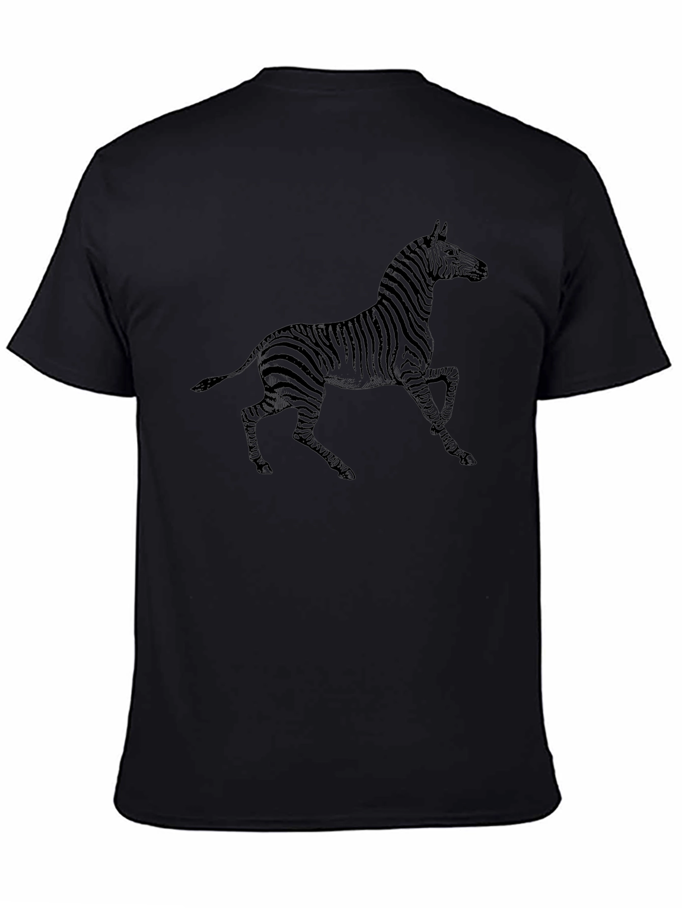 Zebra Graphic Black T-Shirt