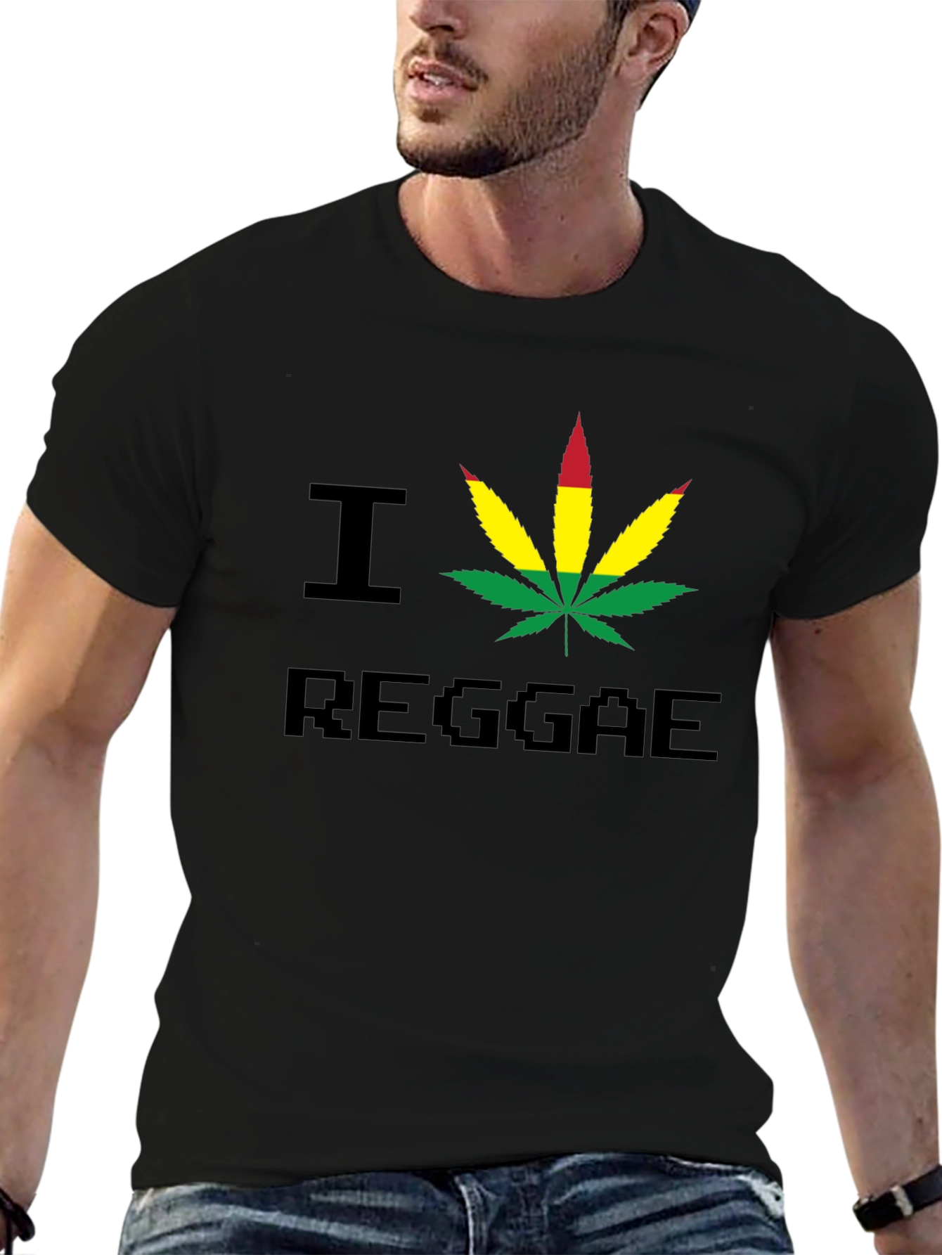 I Heart Reggae Graphic Tee - Black