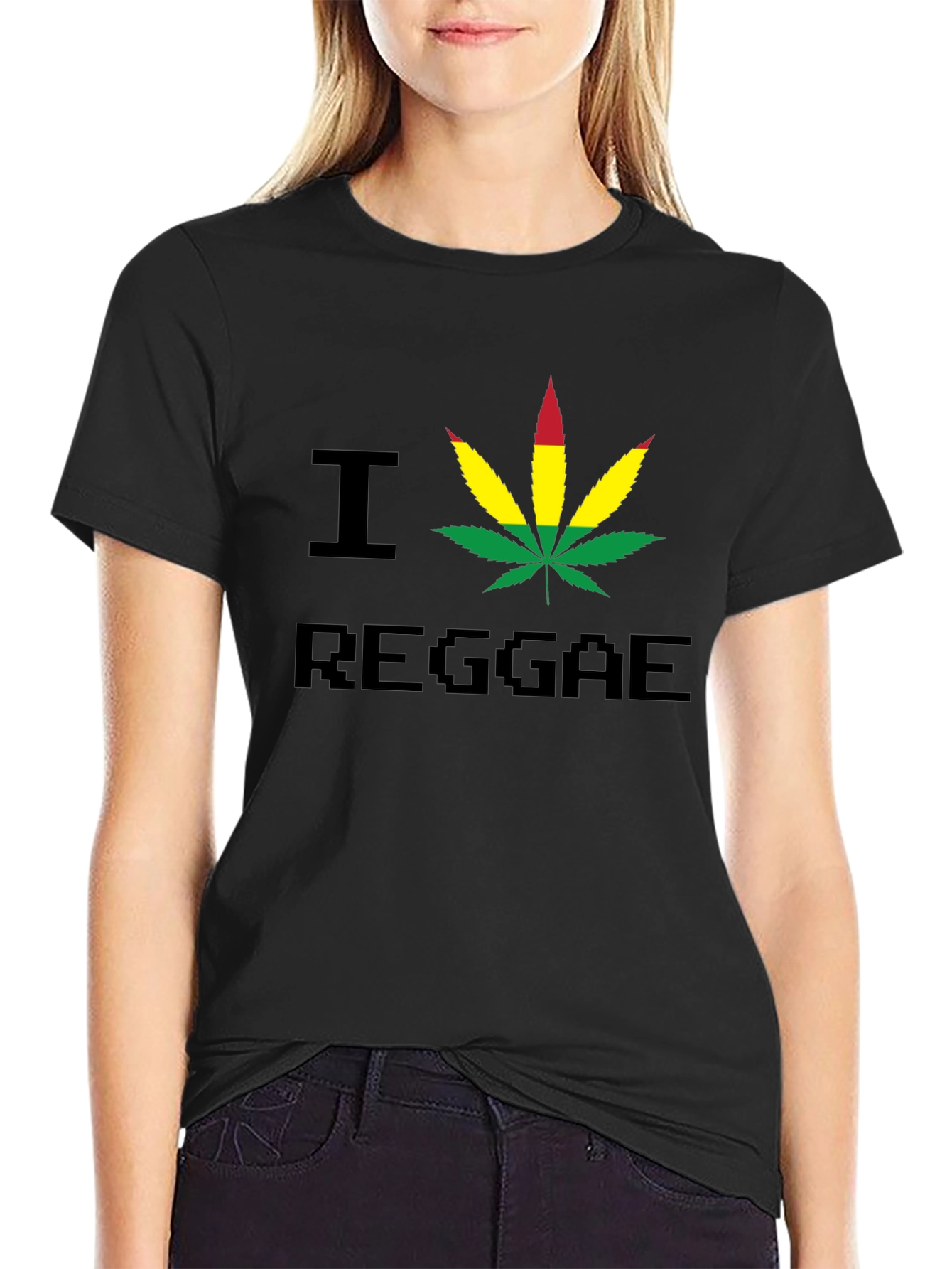 I Heart Reggae Graphic Tee - Black