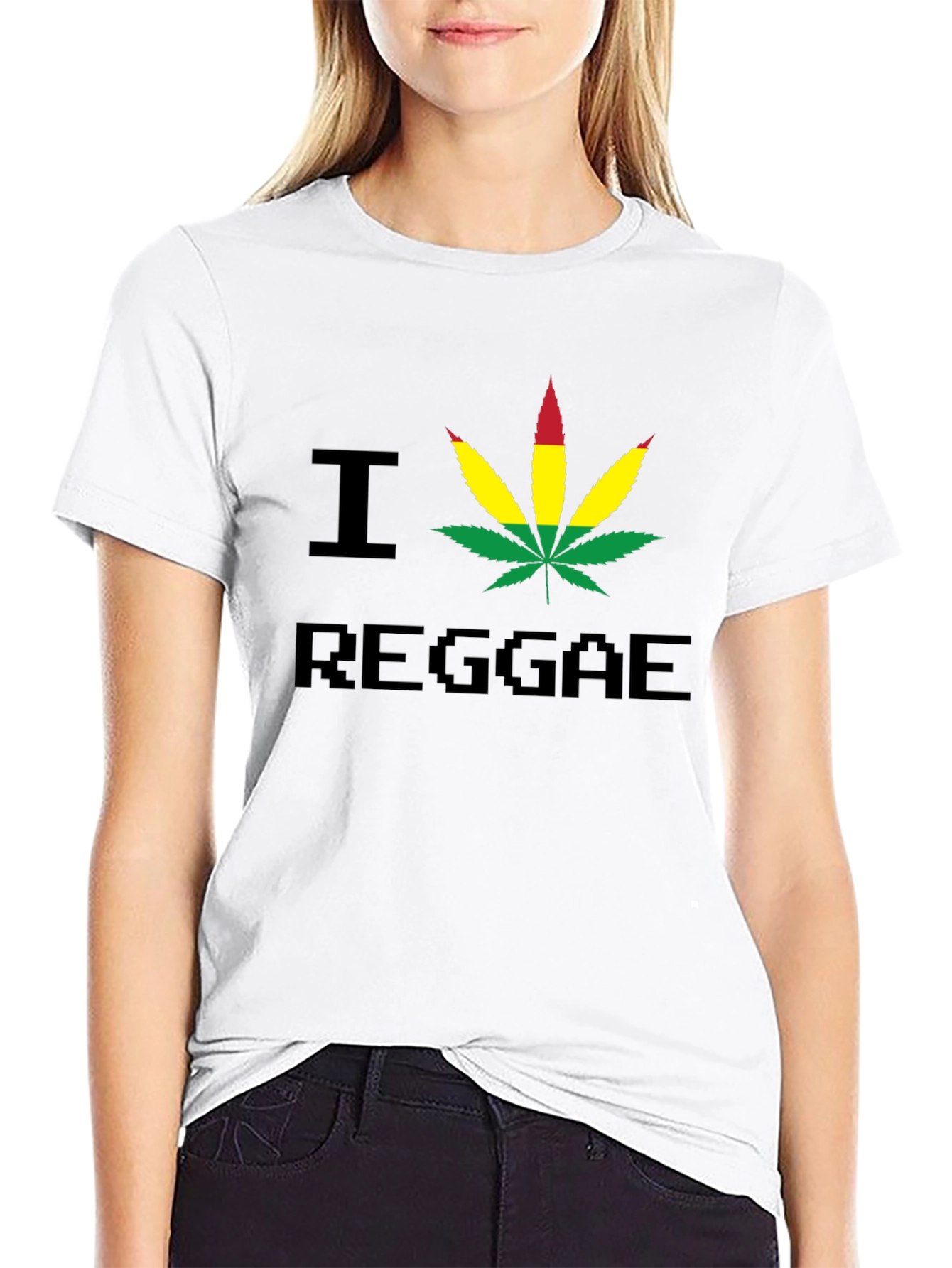 I Heart Reggae Graphic Tee - Black