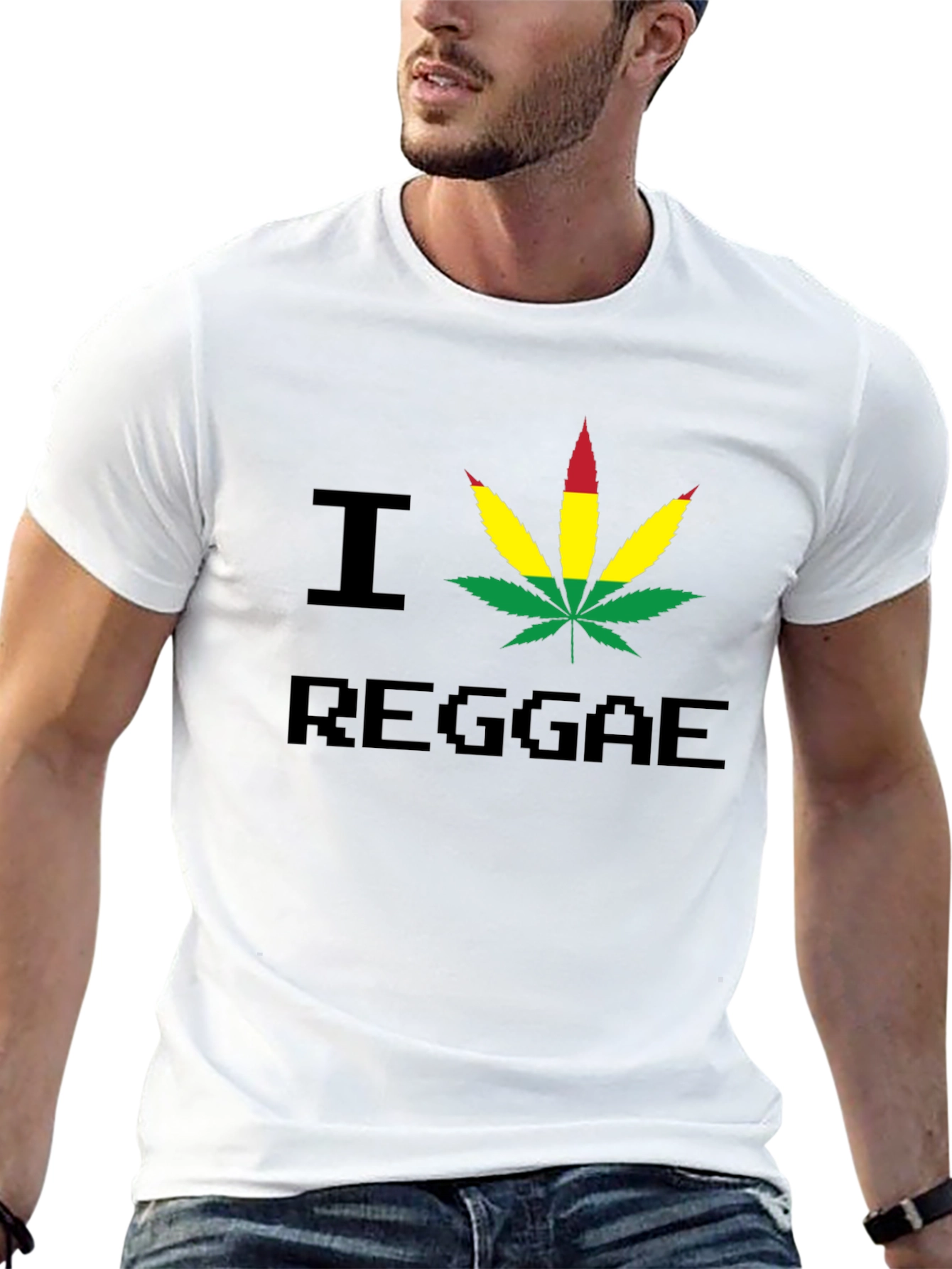 I Heart Reggae Graphic Tee - Black