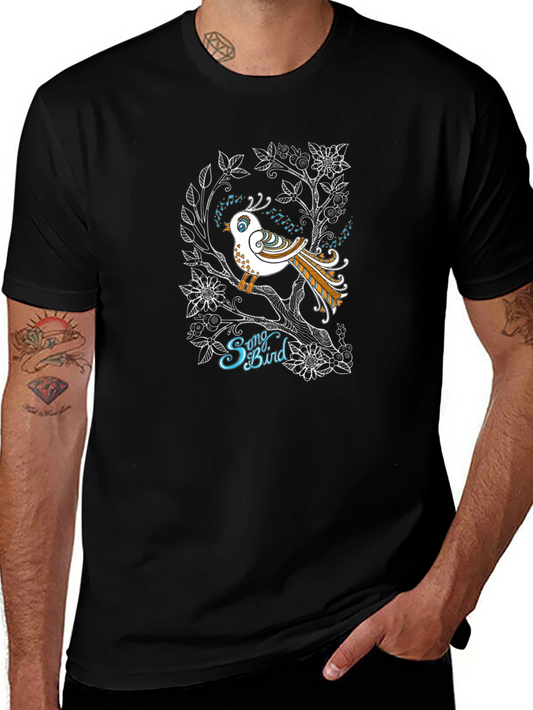 Songbird Graphic Tee - Unique Nature Design T-Shirt