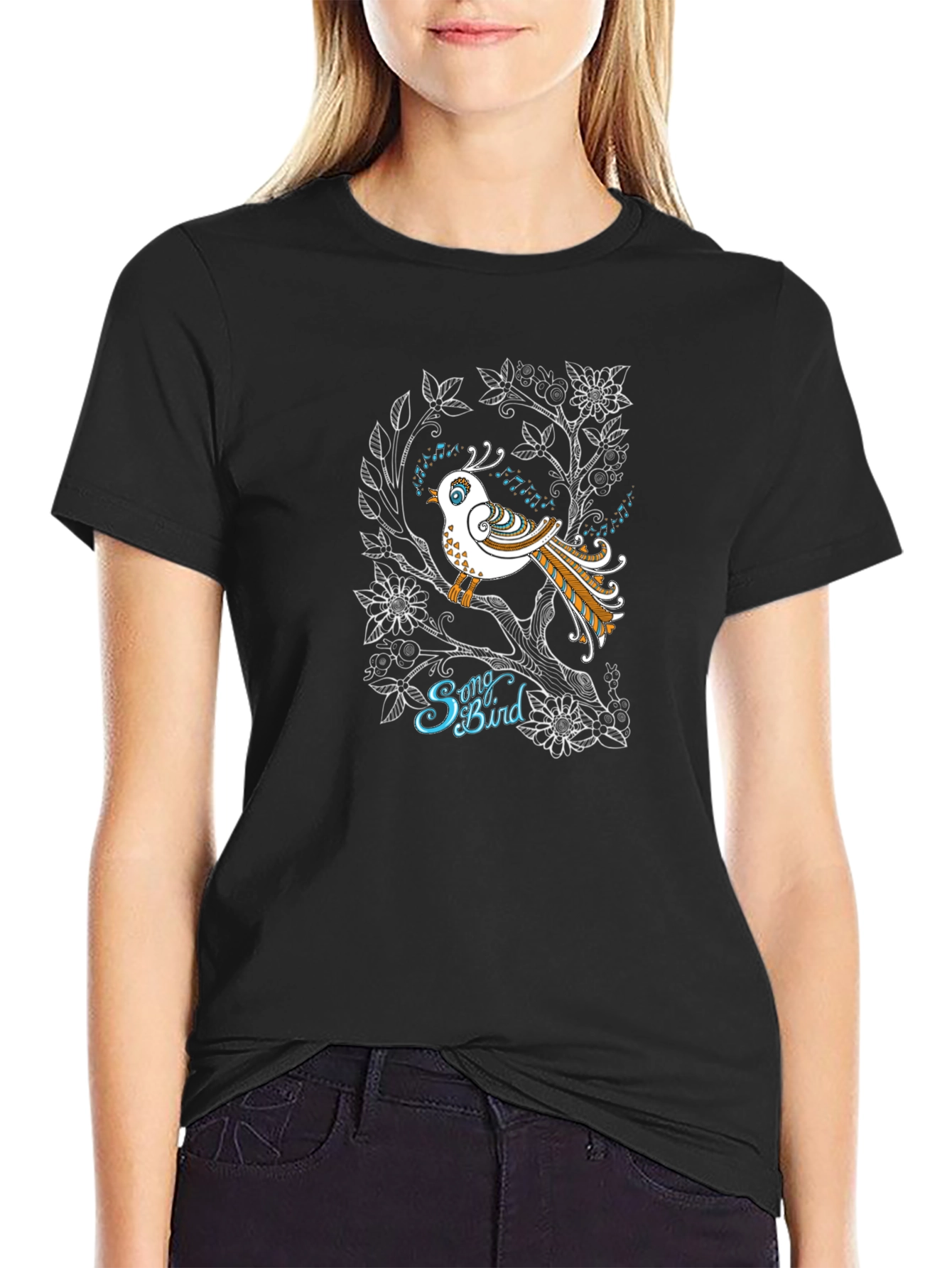 Songbird Graphic Tee - Unique Nature Design T-Shirt