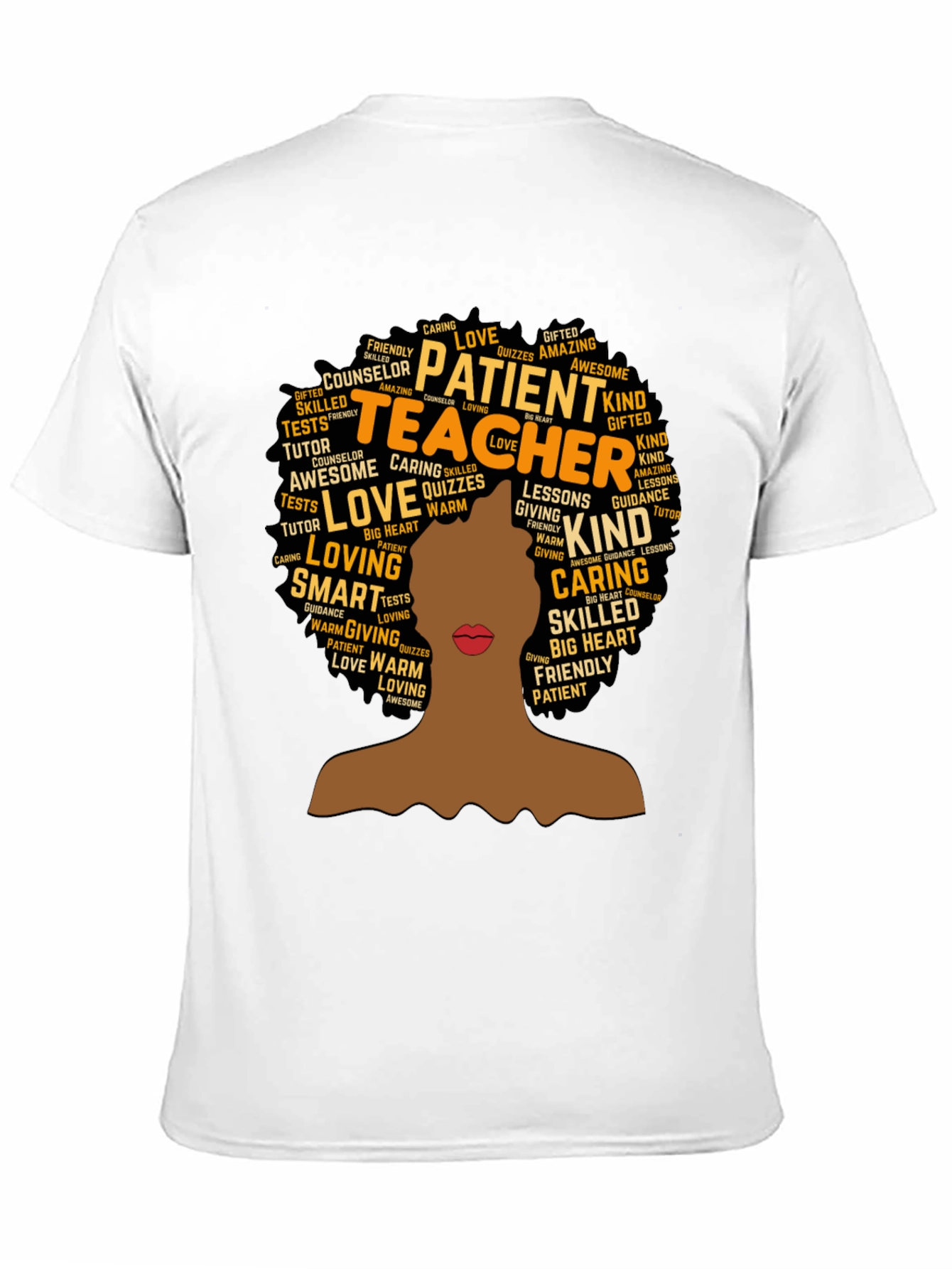 Teacher Word Art T-Shirt - Black