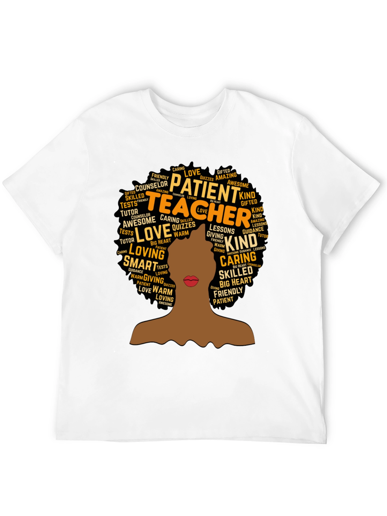 Teacher Word Art T-Shirt - Black