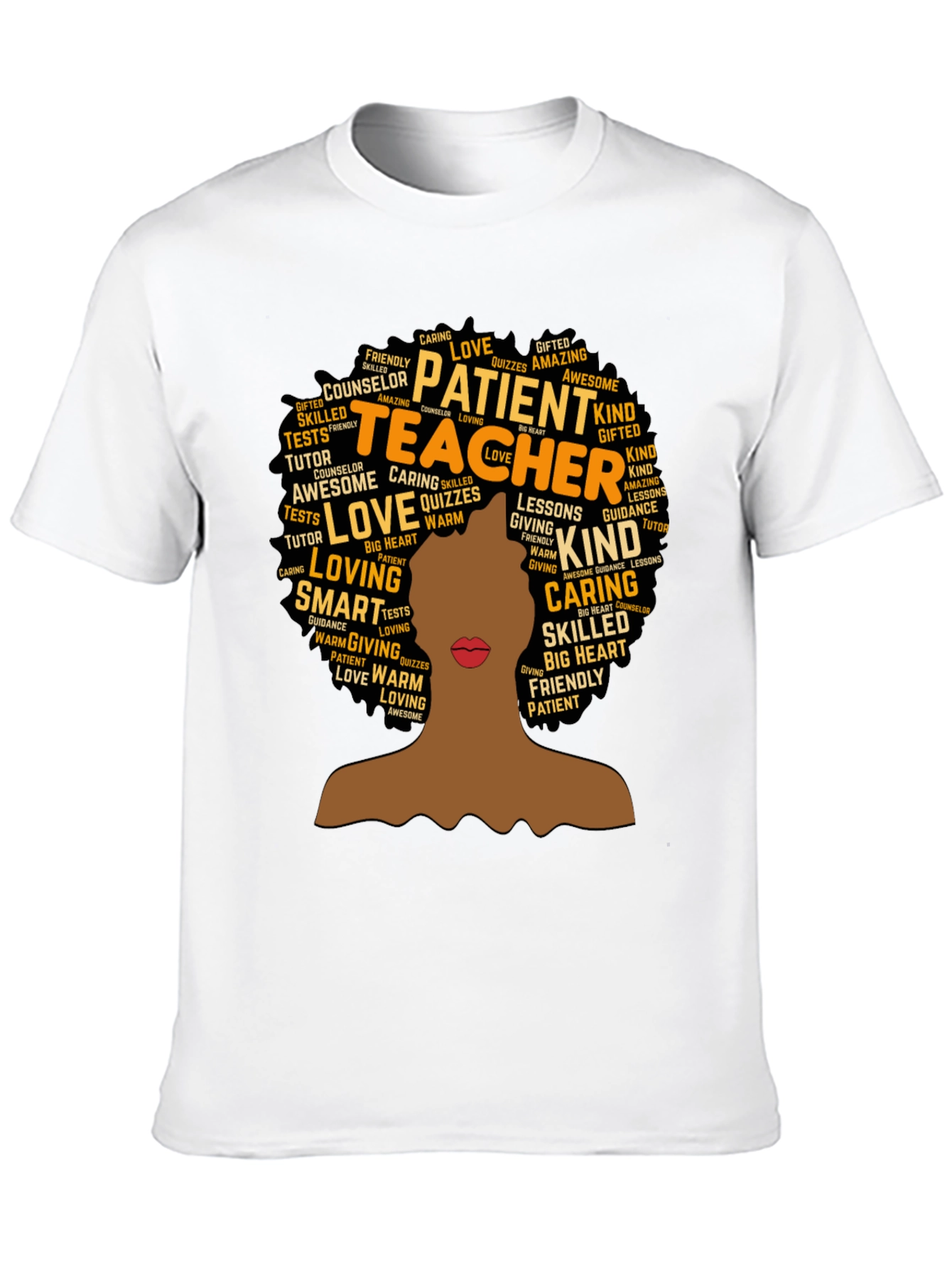 Teacher Word Art T-Shirt - Black