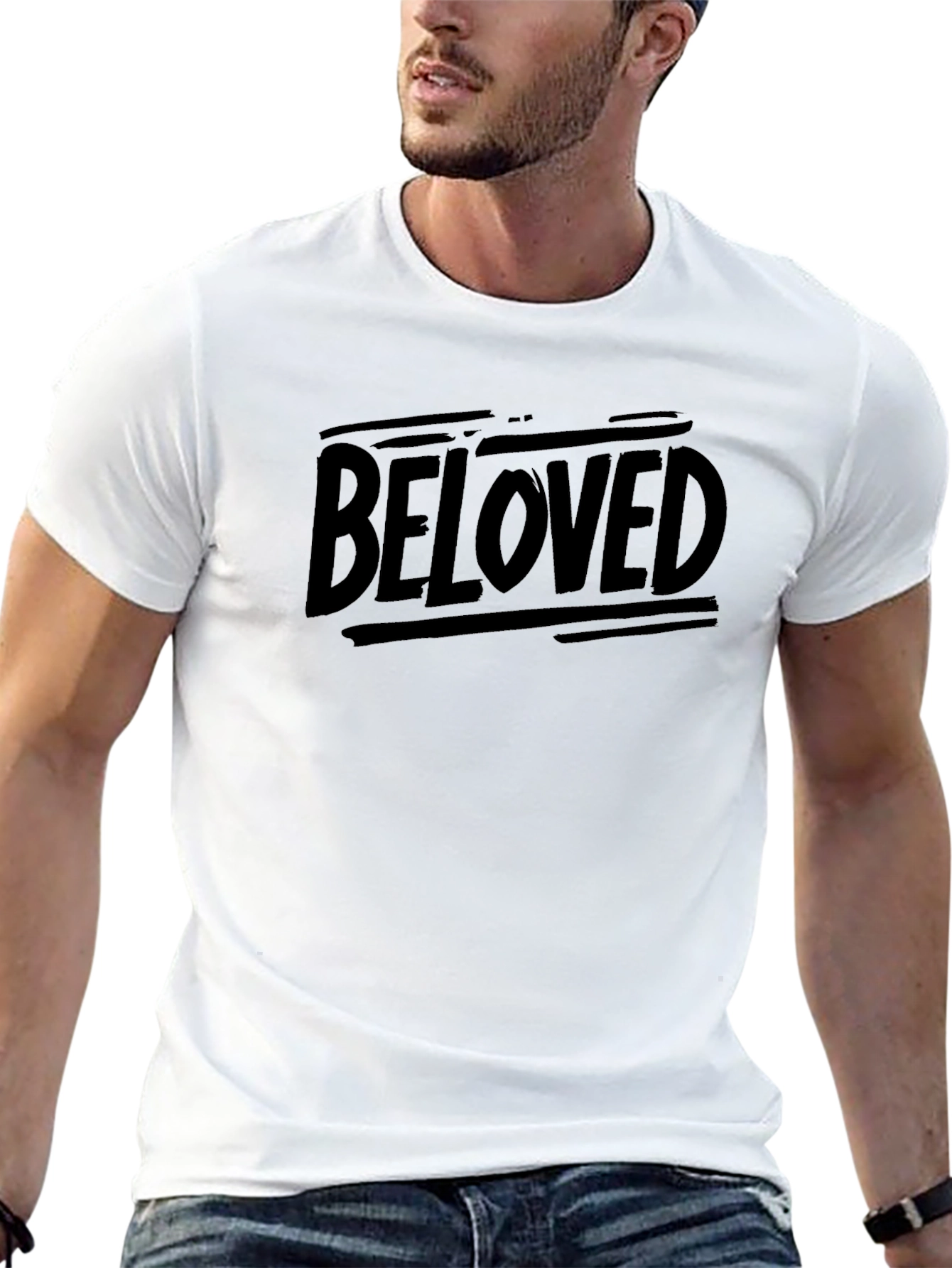 Beloved Graphic Tee - Black Casual T-Shirt