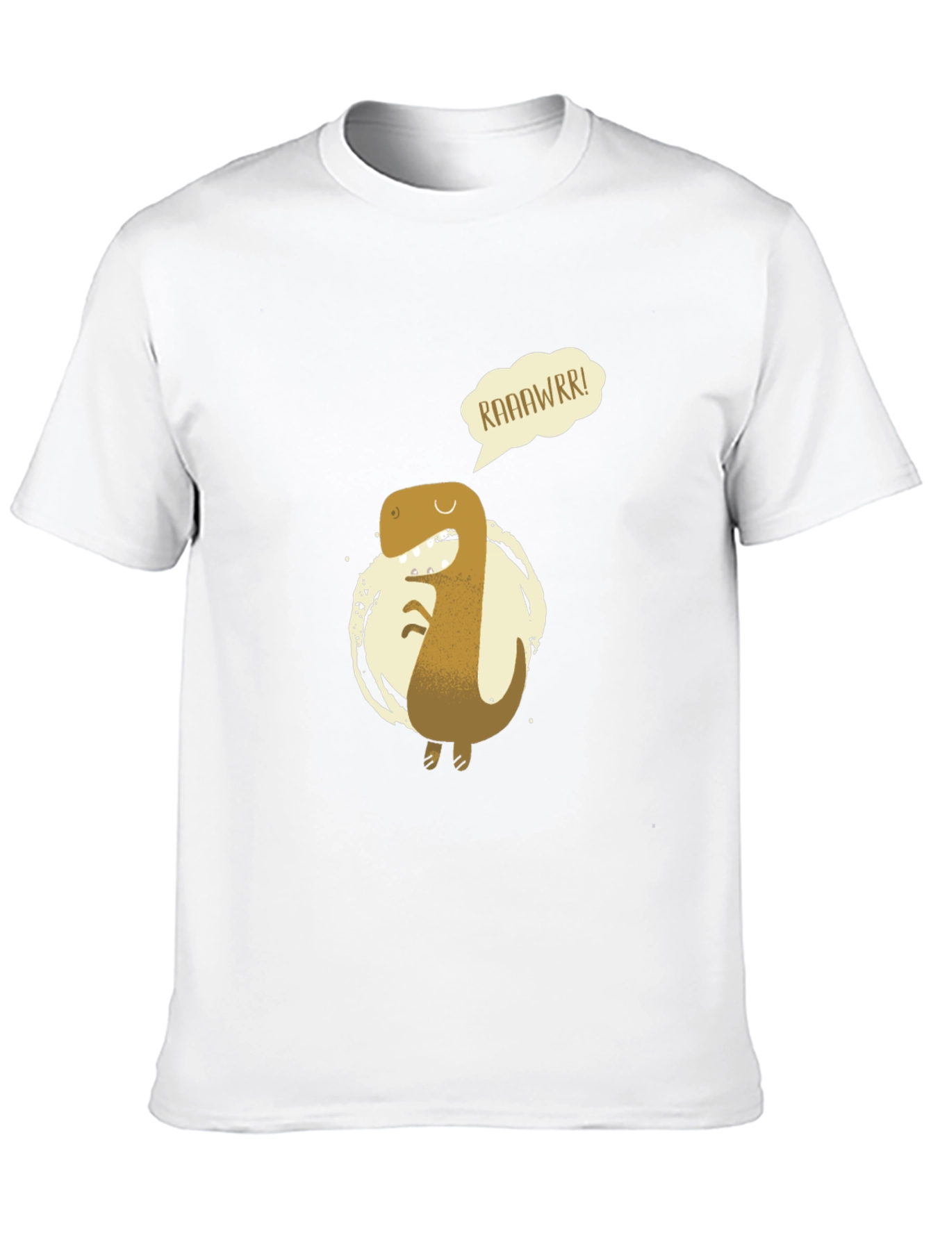 Roaring Dino Graphic Tee - Black Cotton T-Shirt