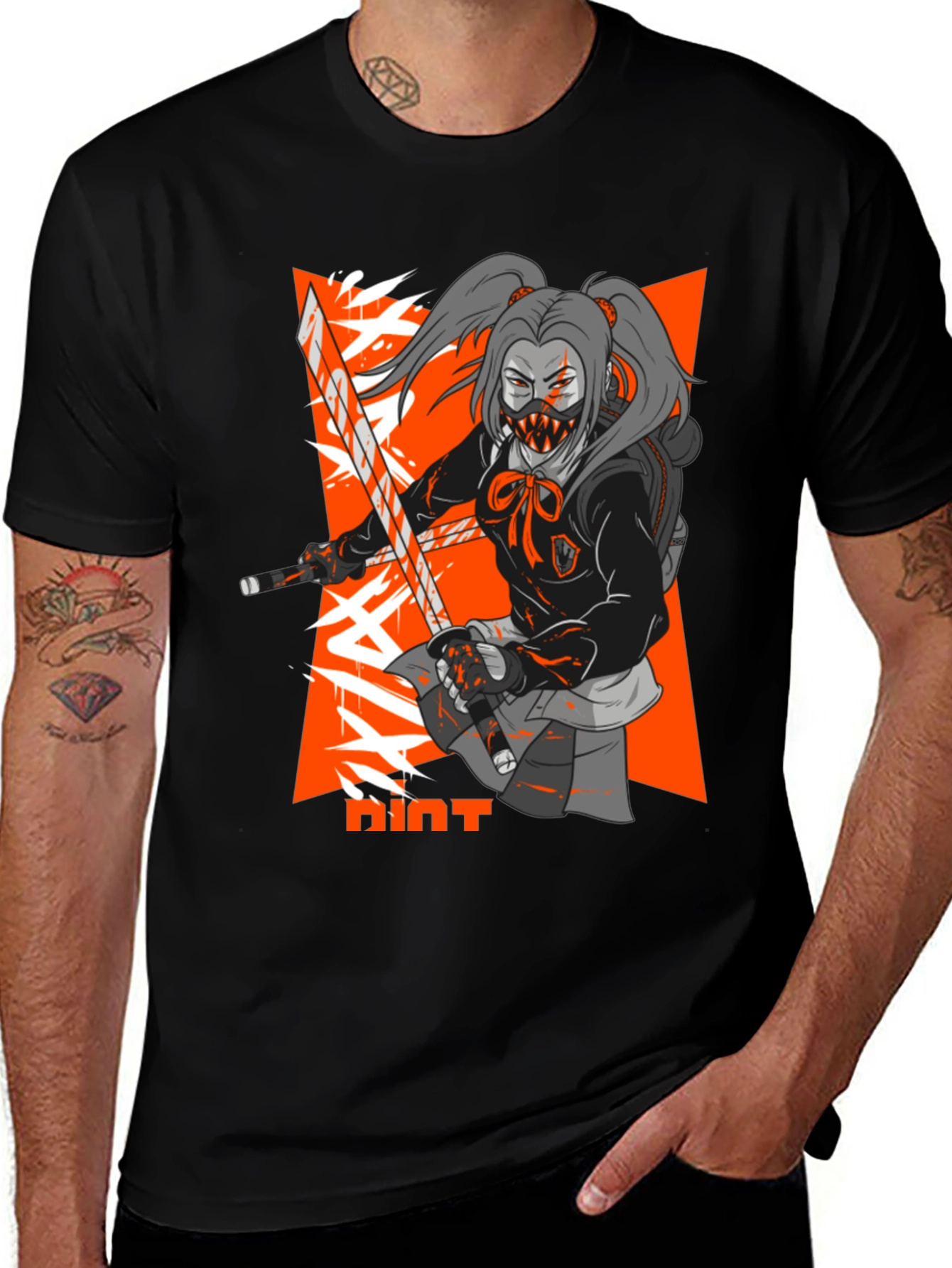 Anime Ninja Girl T-Shirt - Streetwear Style
