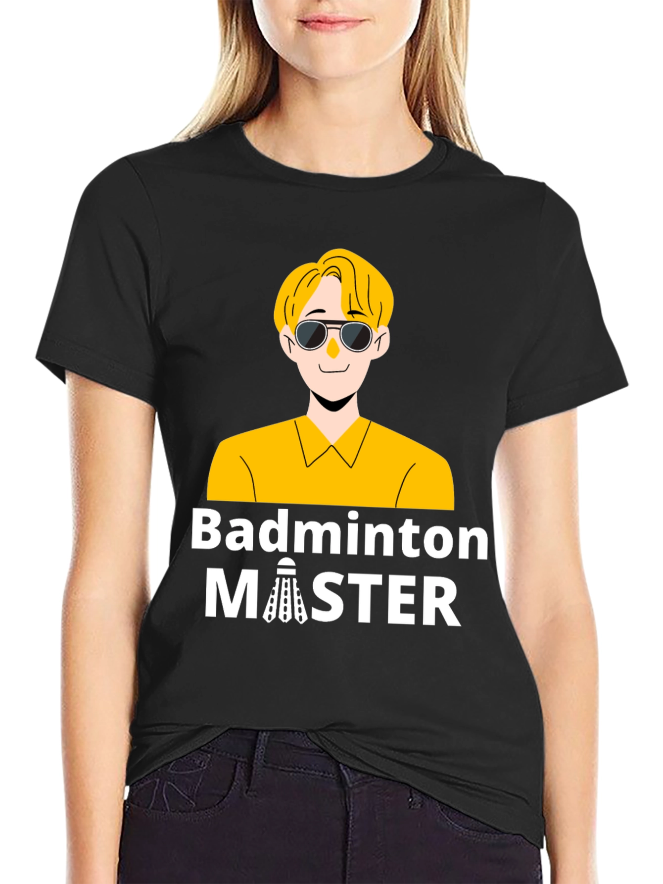 Badminton Master Graphic T-Shirt - Black