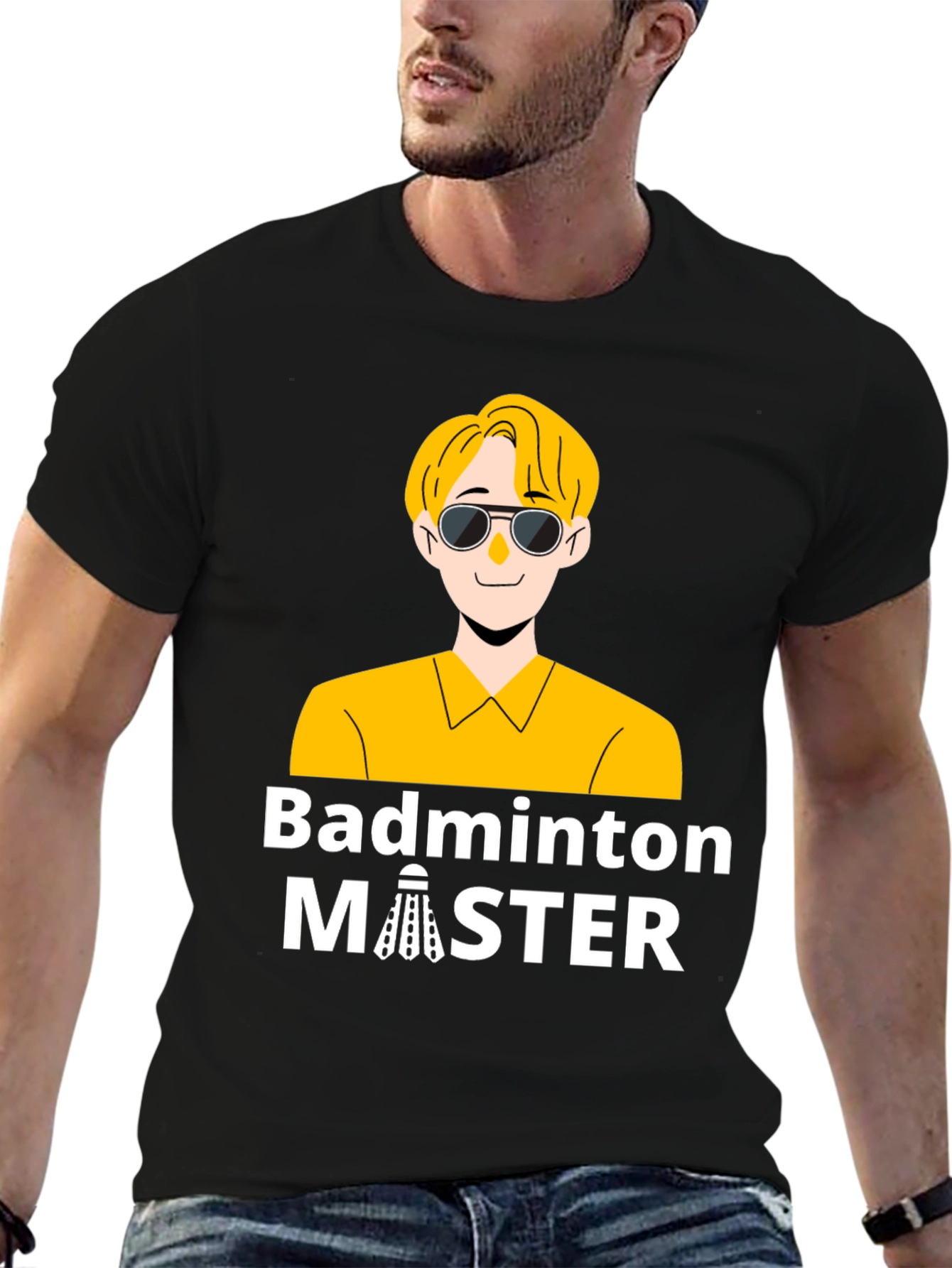 Badminton Master Graphic T-Shirt - Black