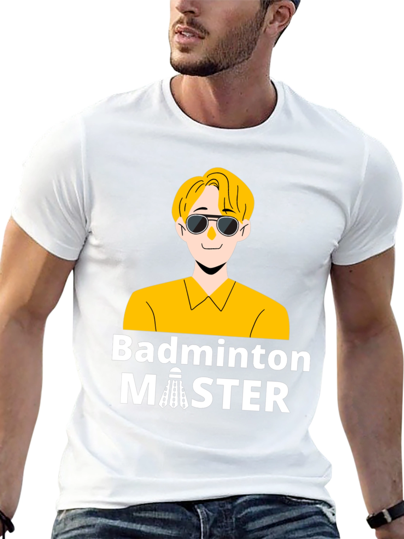 Badminton Master Graphic T-Shirt - Black