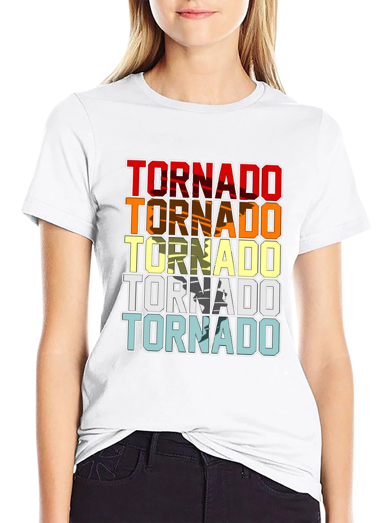 Retro Tornado Graphic T-Shirt Cool Weather Design
