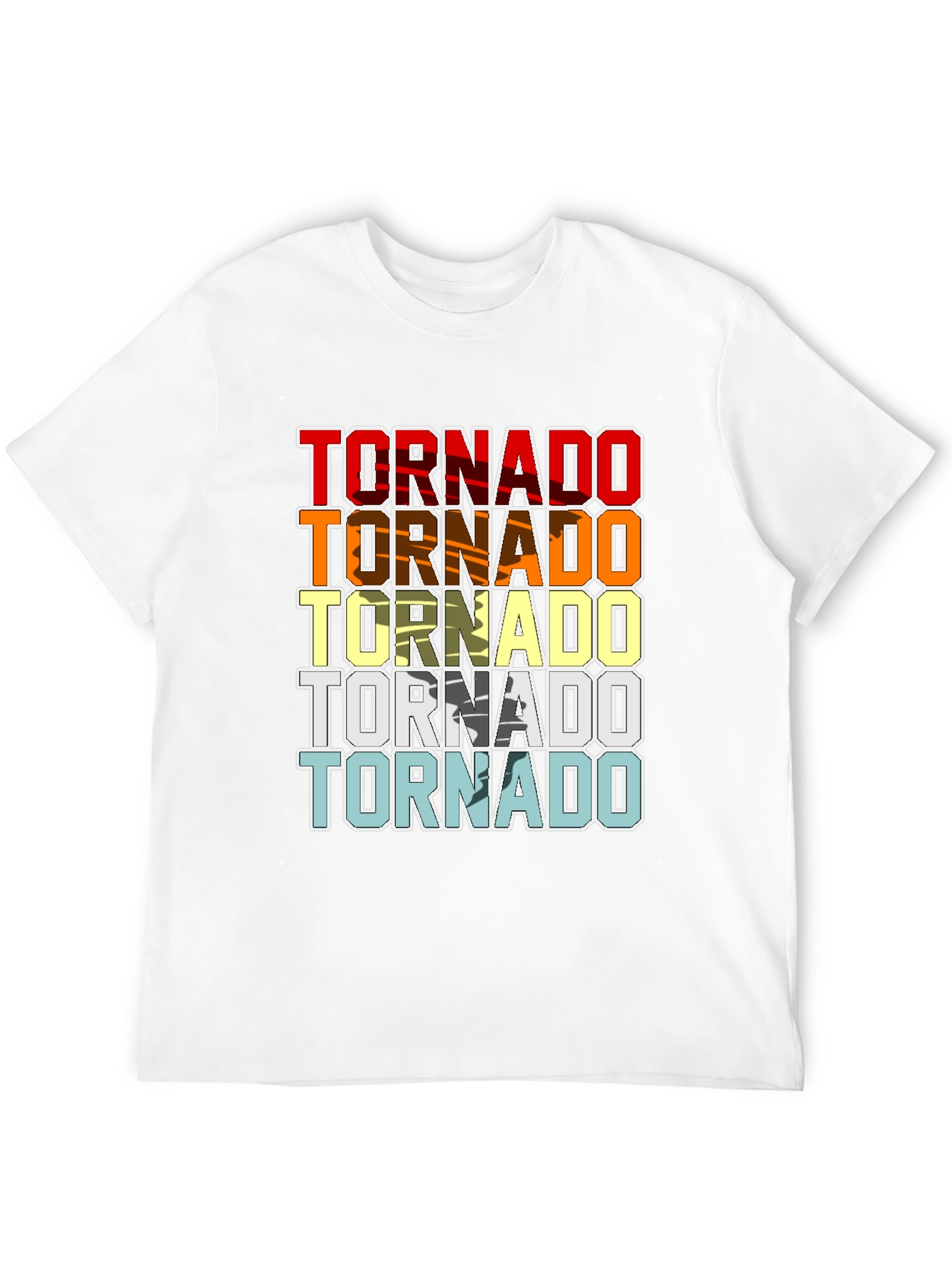 Retro Tornado Graphic T-Shirt Cool Weather Design
