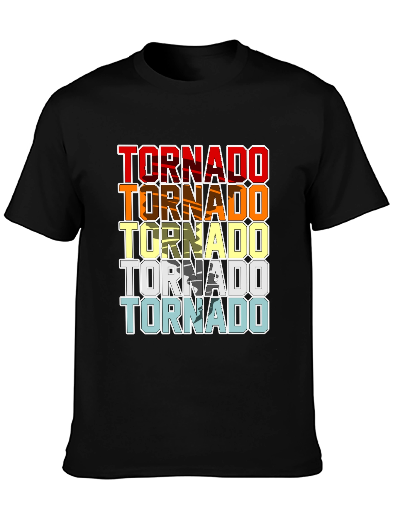 Retro Tornado Graphic T-Shirt Cool Weather Design
