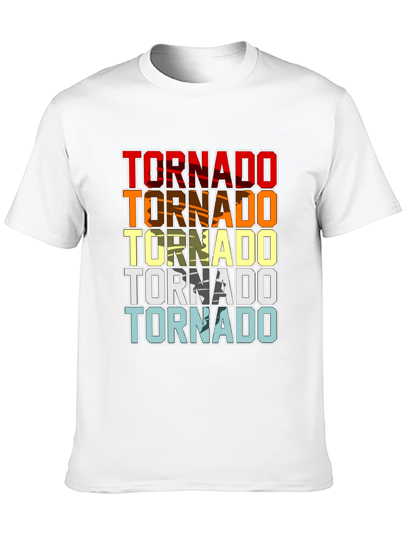 Retro Tornado Graphic T-Shirt Cool Weather Design