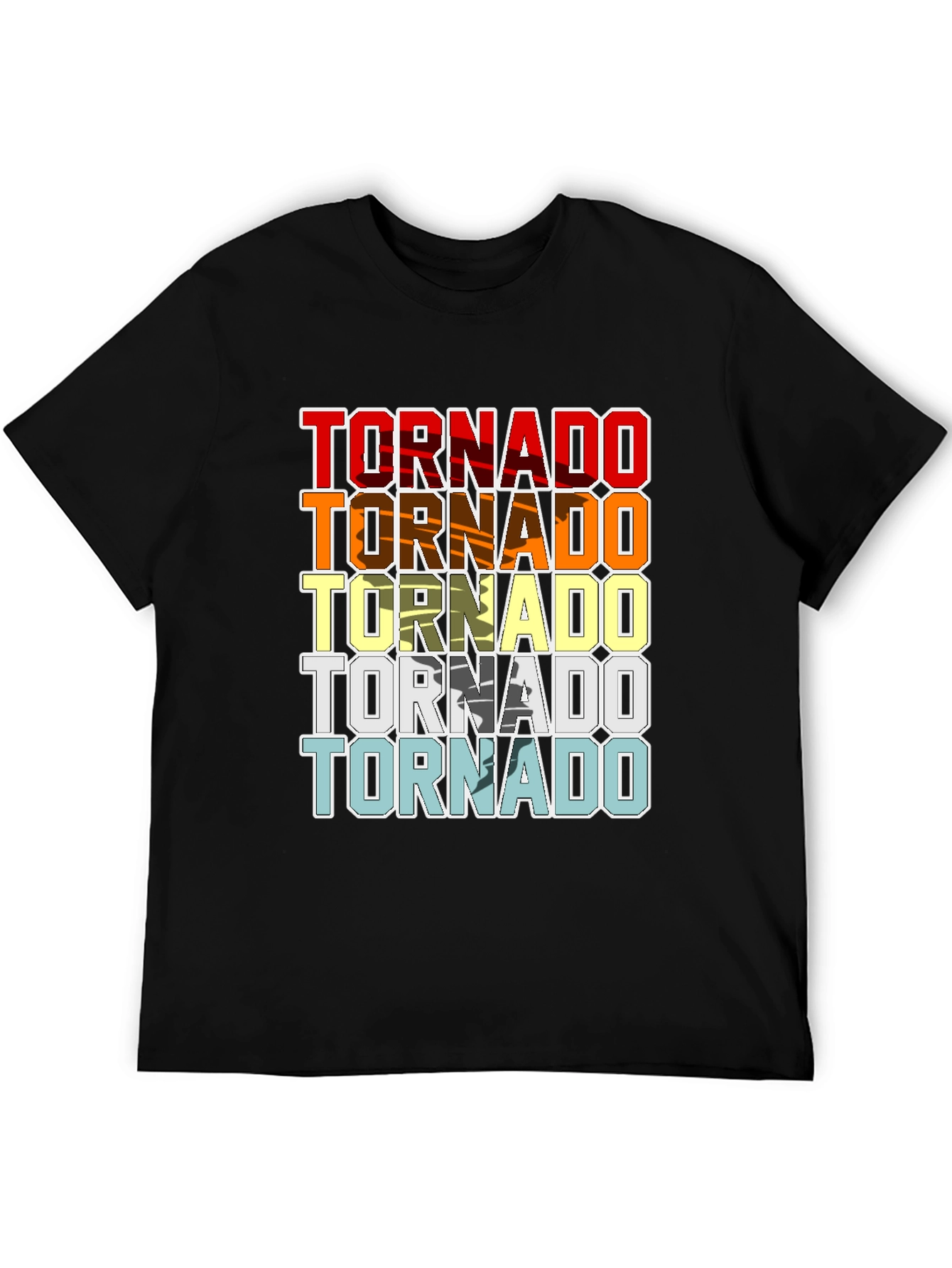 Retro Tornado Graphic T-Shirt Cool Weather Design