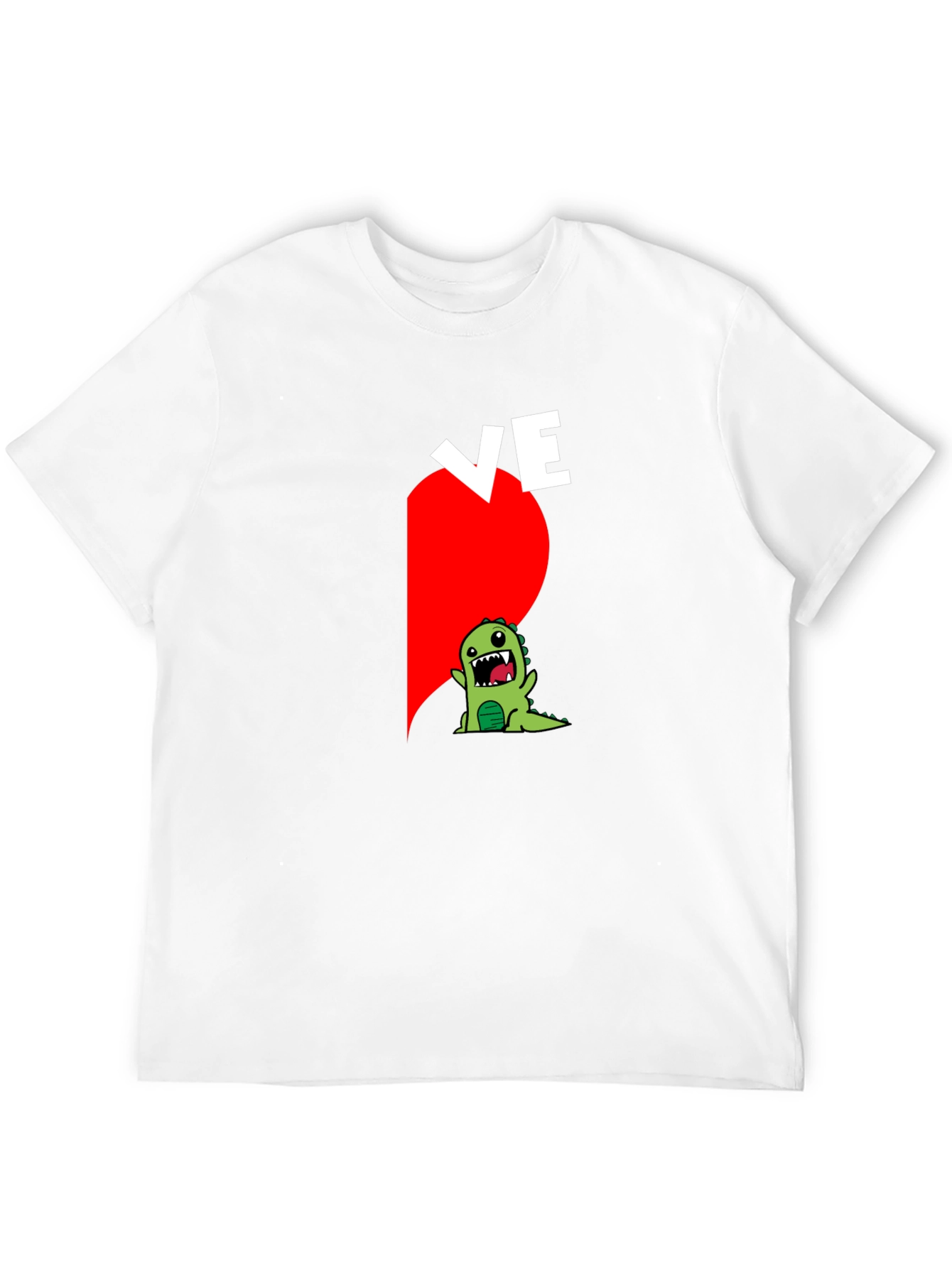 Couples Love Dino Black Graphic Tee