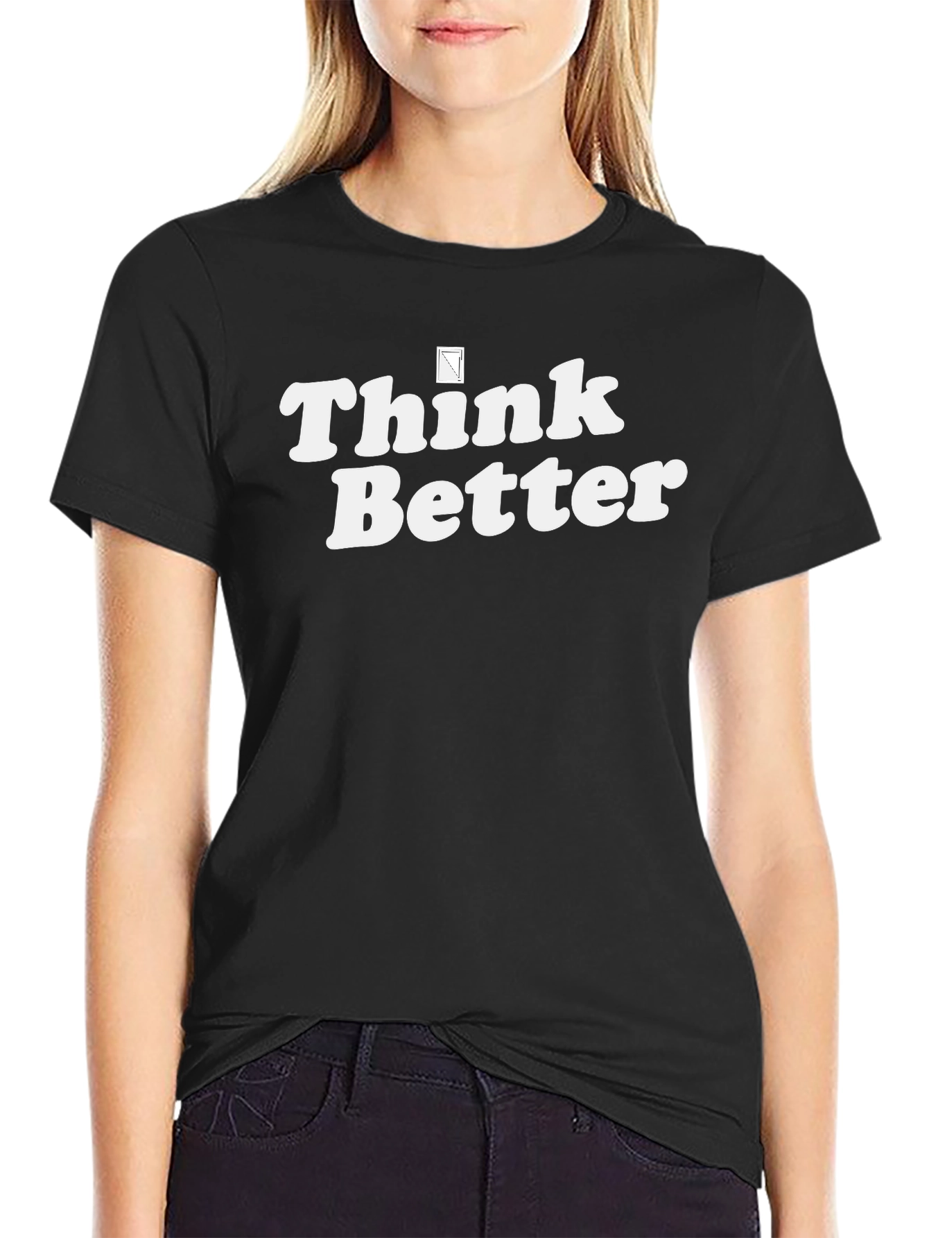 Think Better Graphic Tee - Black Cotton T-Shirt