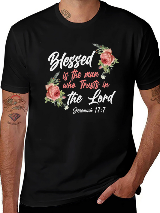 Blessed Man Christian Graphic T-Shirt