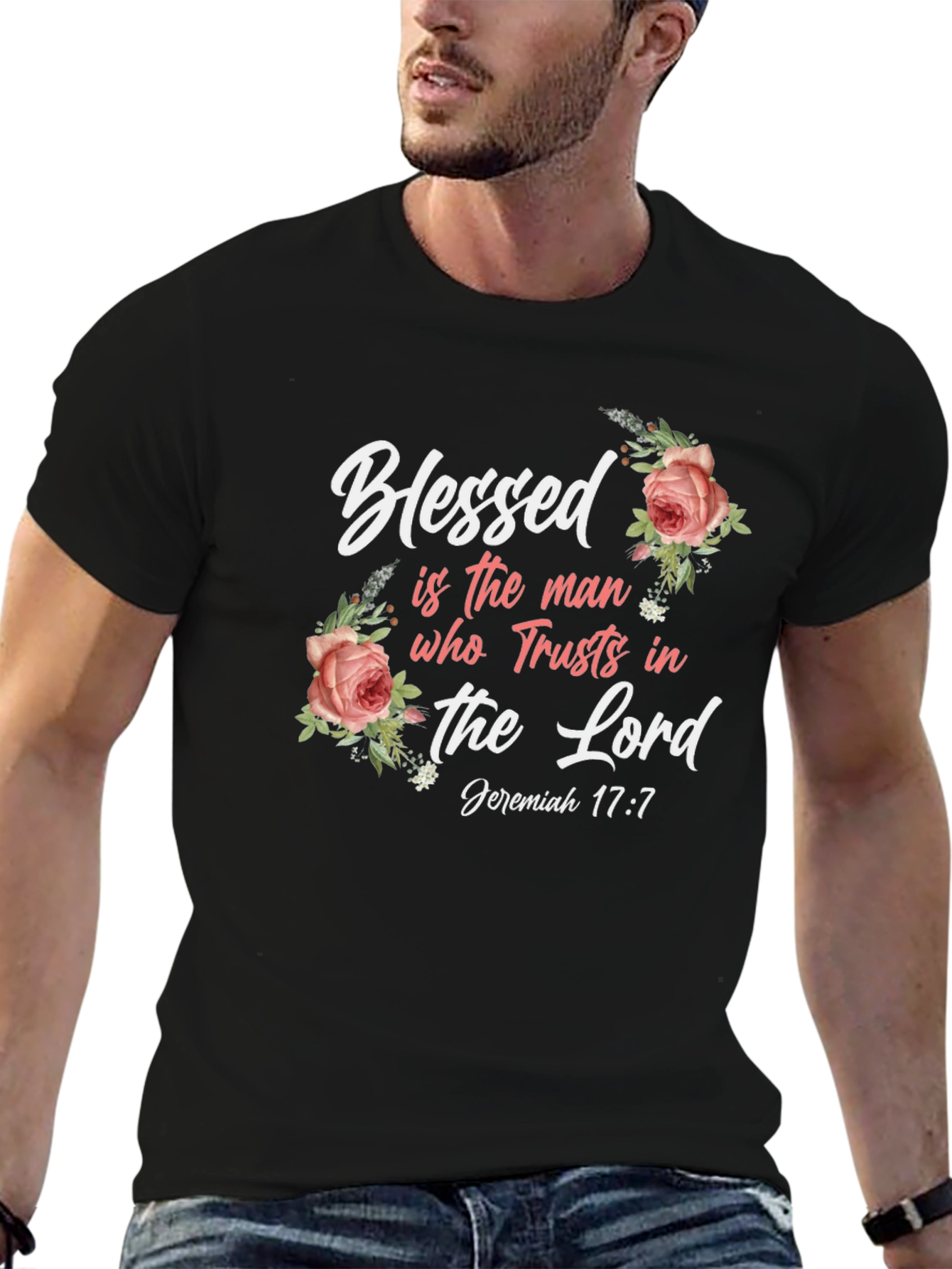 Blessed Man Christian Graphic T-Shirt
