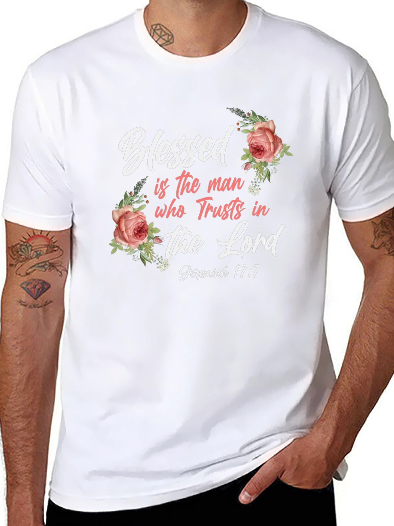Blessed Man Christian Graphic T-Shirt