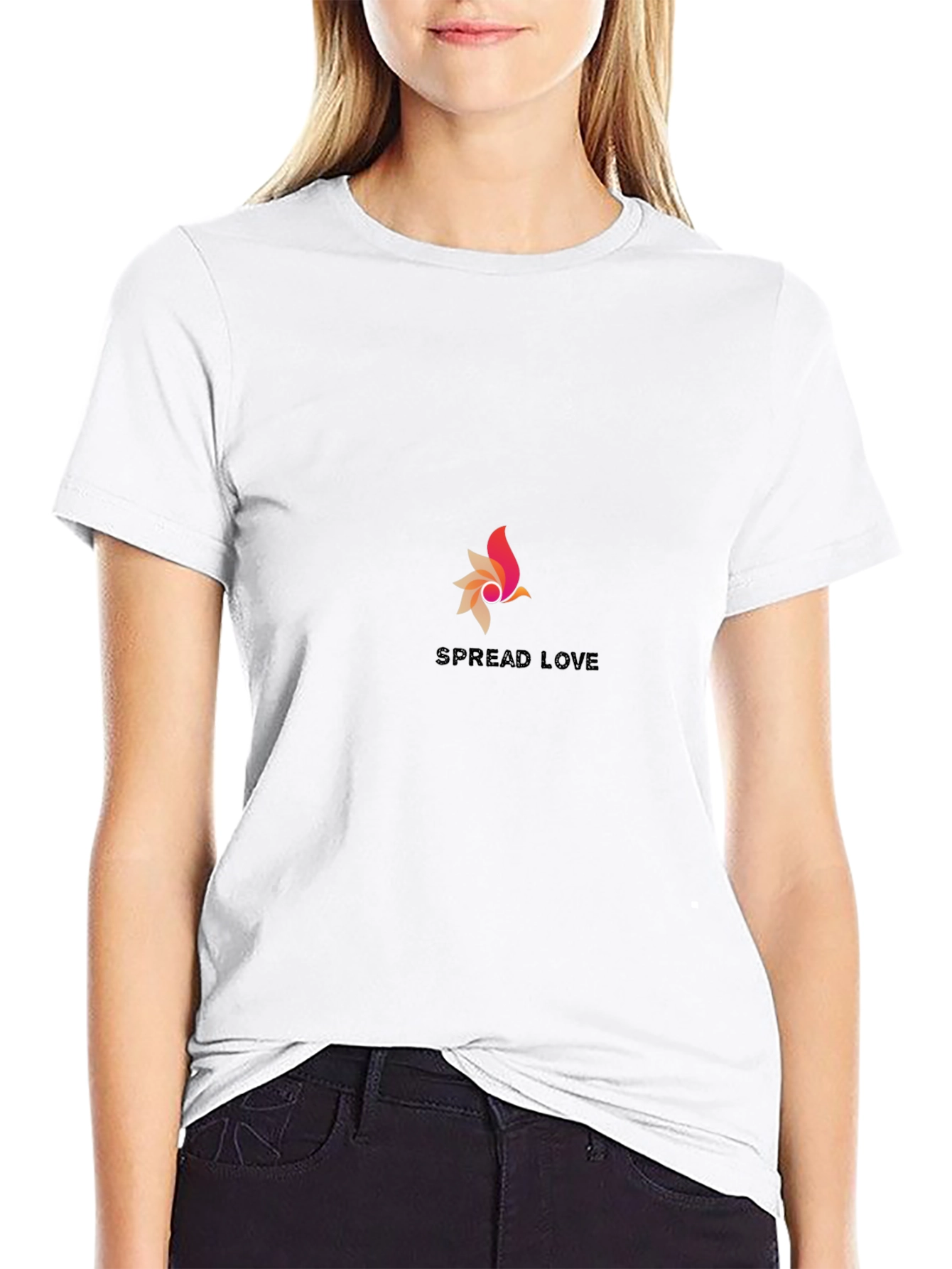 Spread Love Graphic Tee - Stylish Black T-Shirt