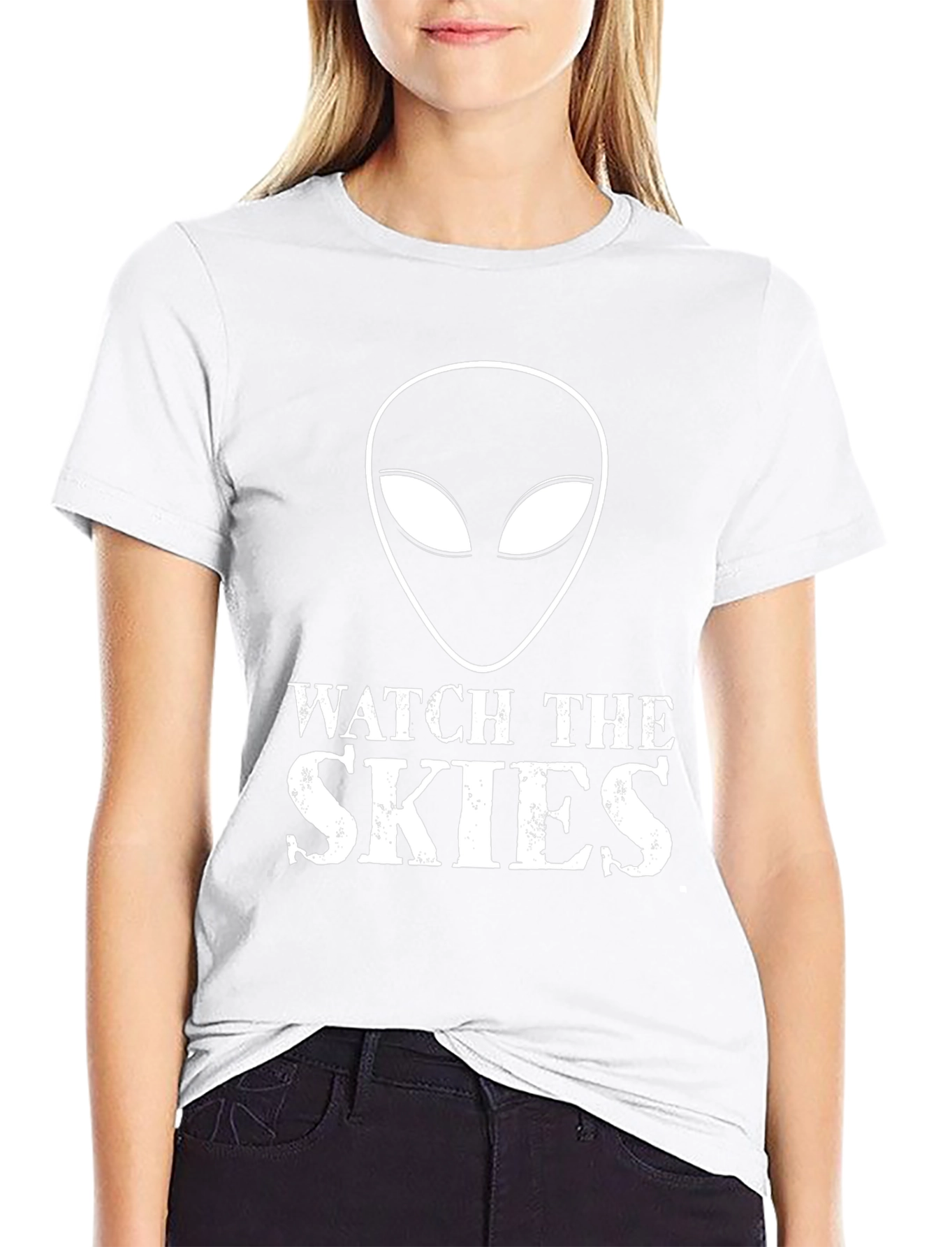 Watch the Skies Alien Graphic Tee - Black