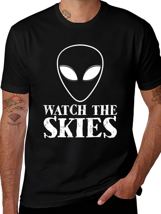 Watch the Skies Alien Graphic Tee - Black