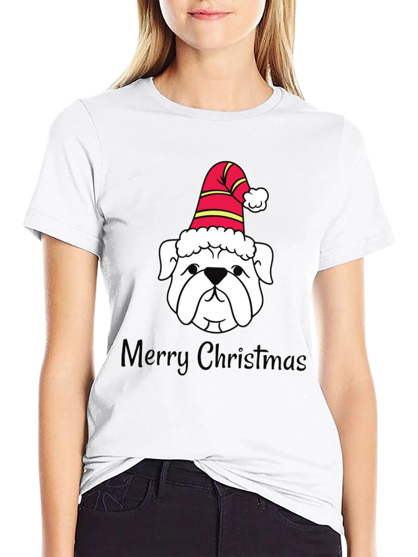Christmas Bulldog T-Shirt