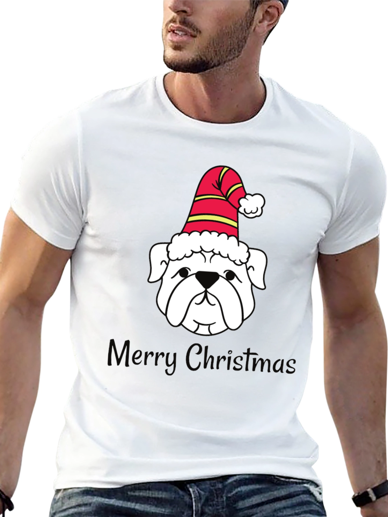Christmas Bulldog T-Shirt