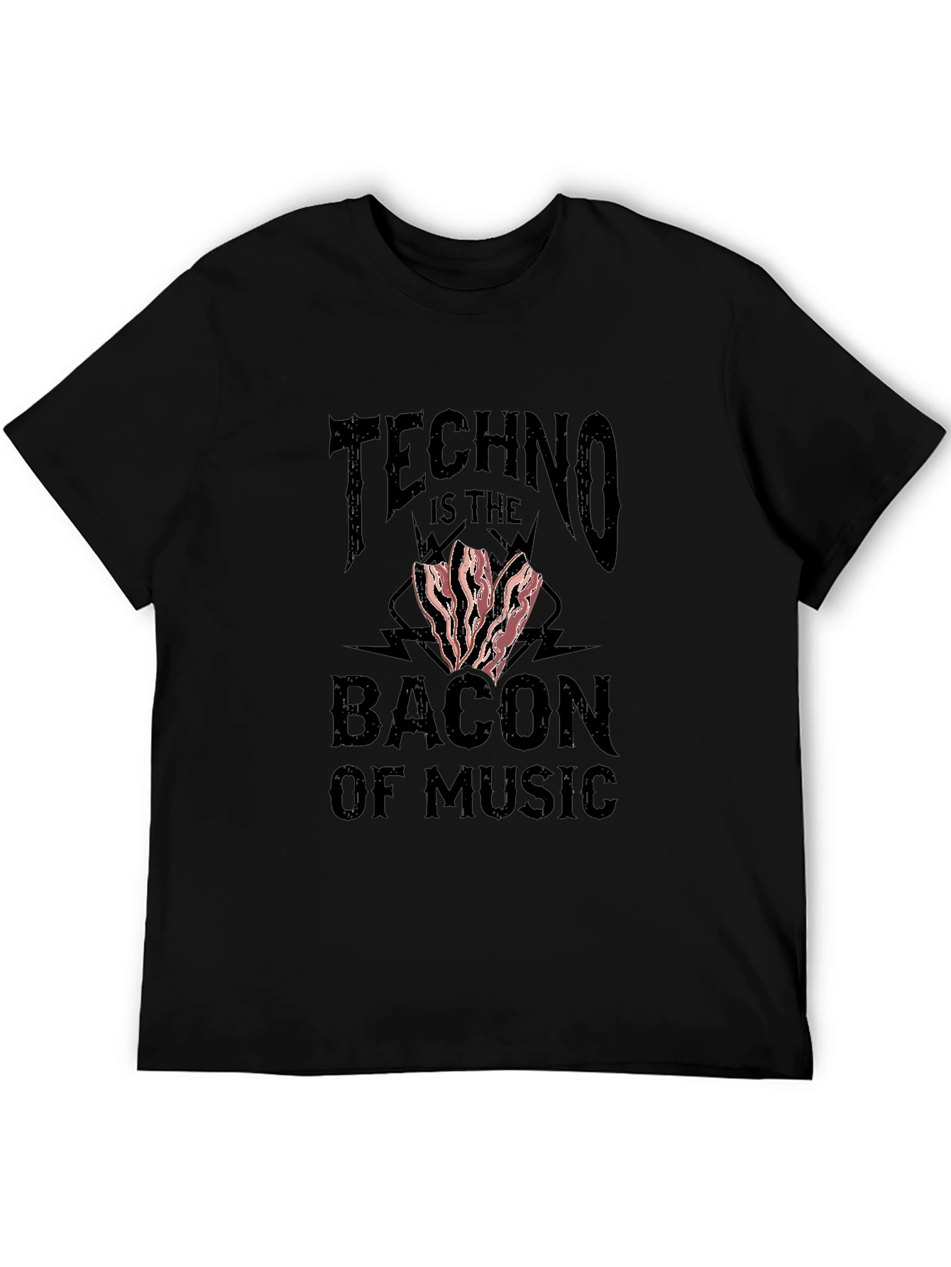 Techno Bacon of Music Graphic T-Shirt