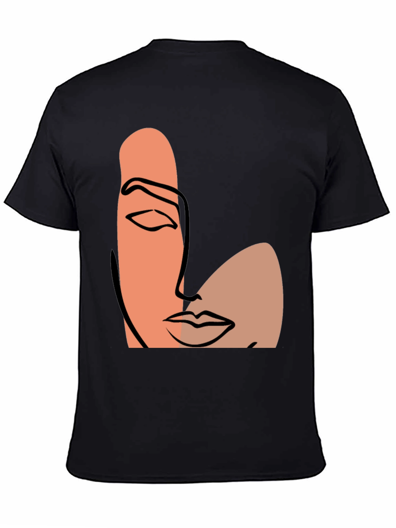 Abstract Face Graphic Tee - Modern Art Shirt