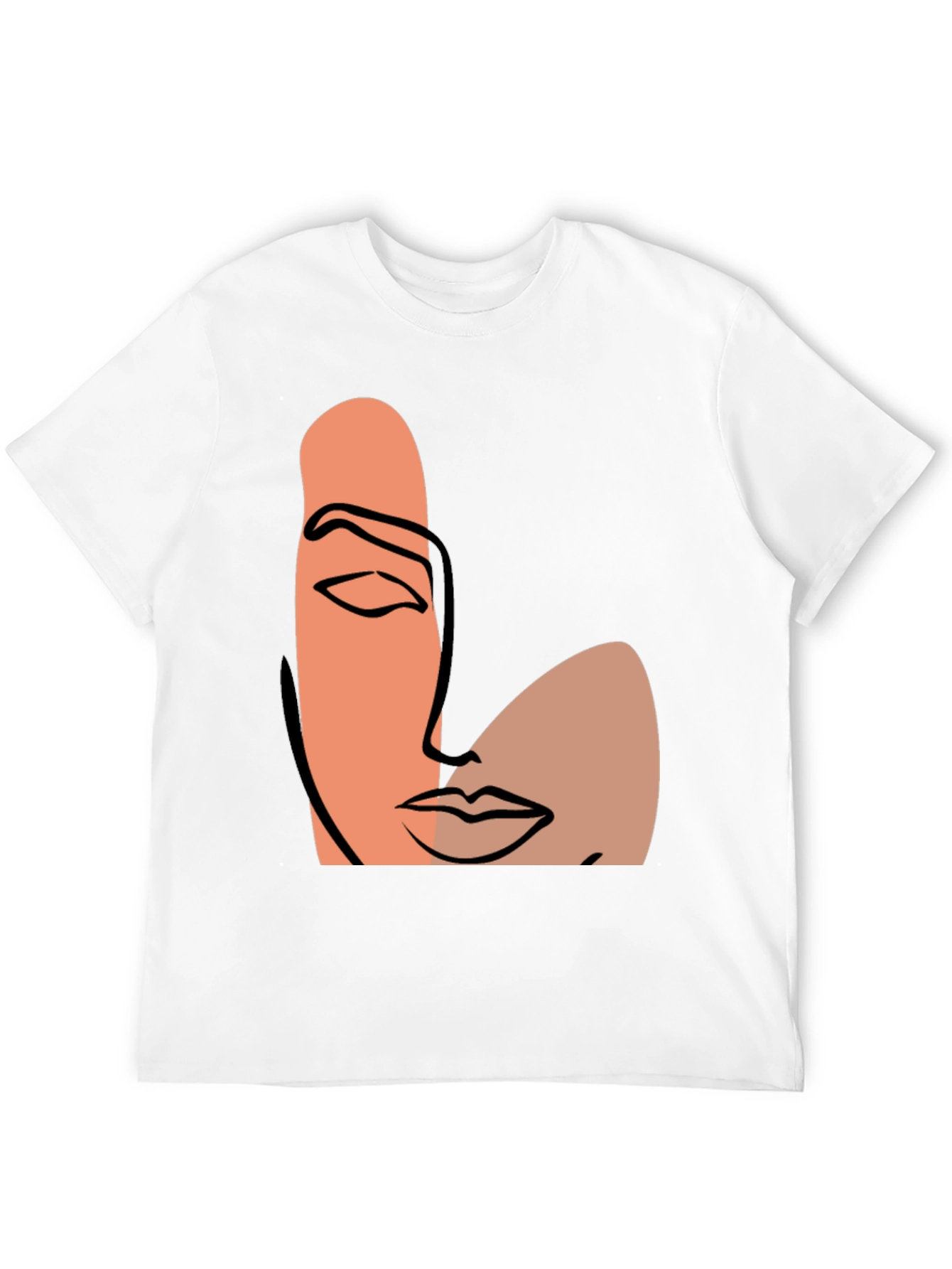 Abstract Face Graphic Tee - Modern Art Shirt