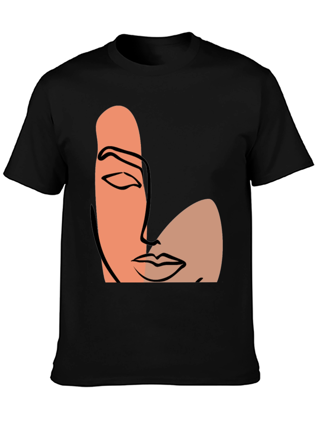 Abstract Face Graphic Tee - Modern Art Shirt