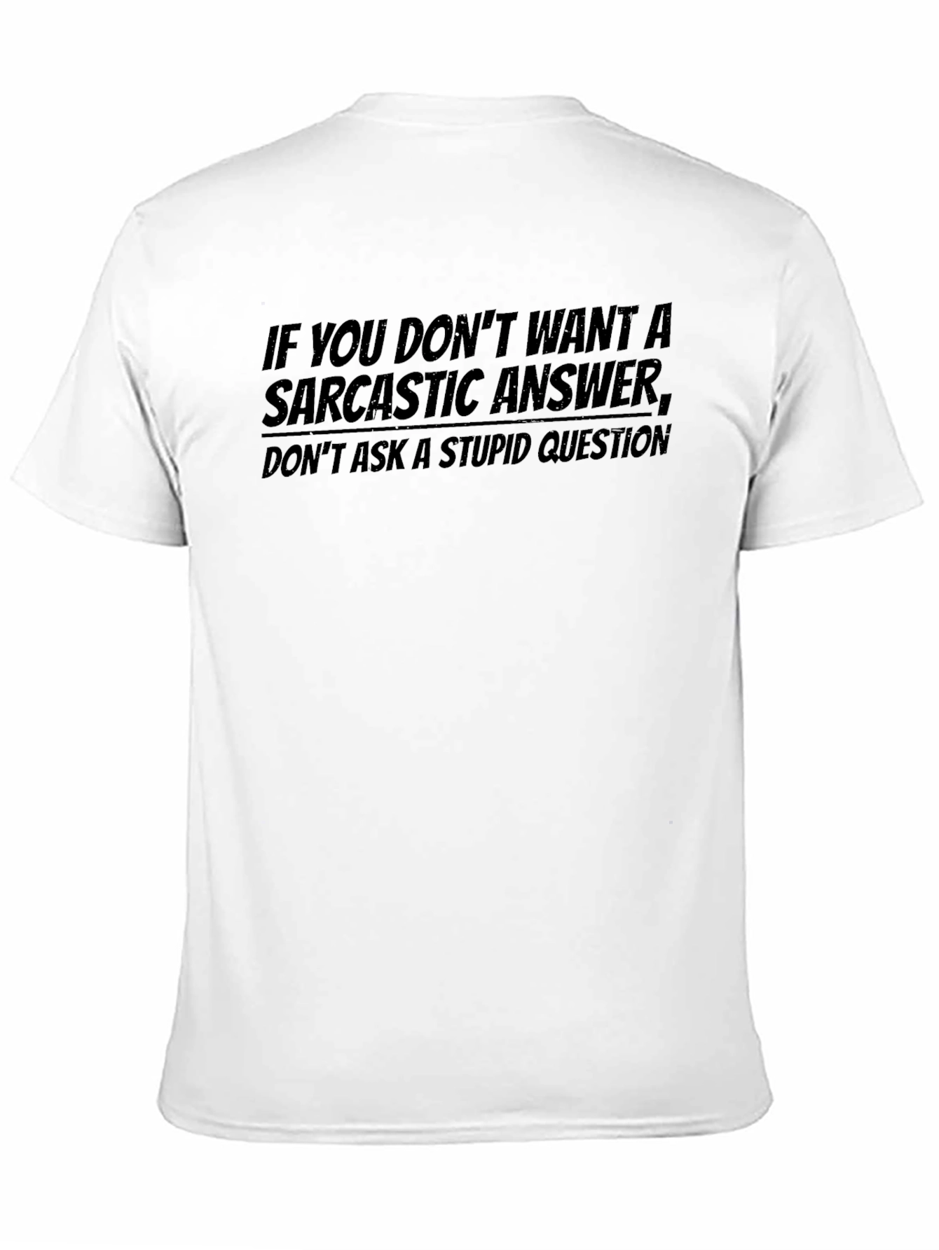 Sarcastic Answer Tee - Mens Black Graphic T-Shirt