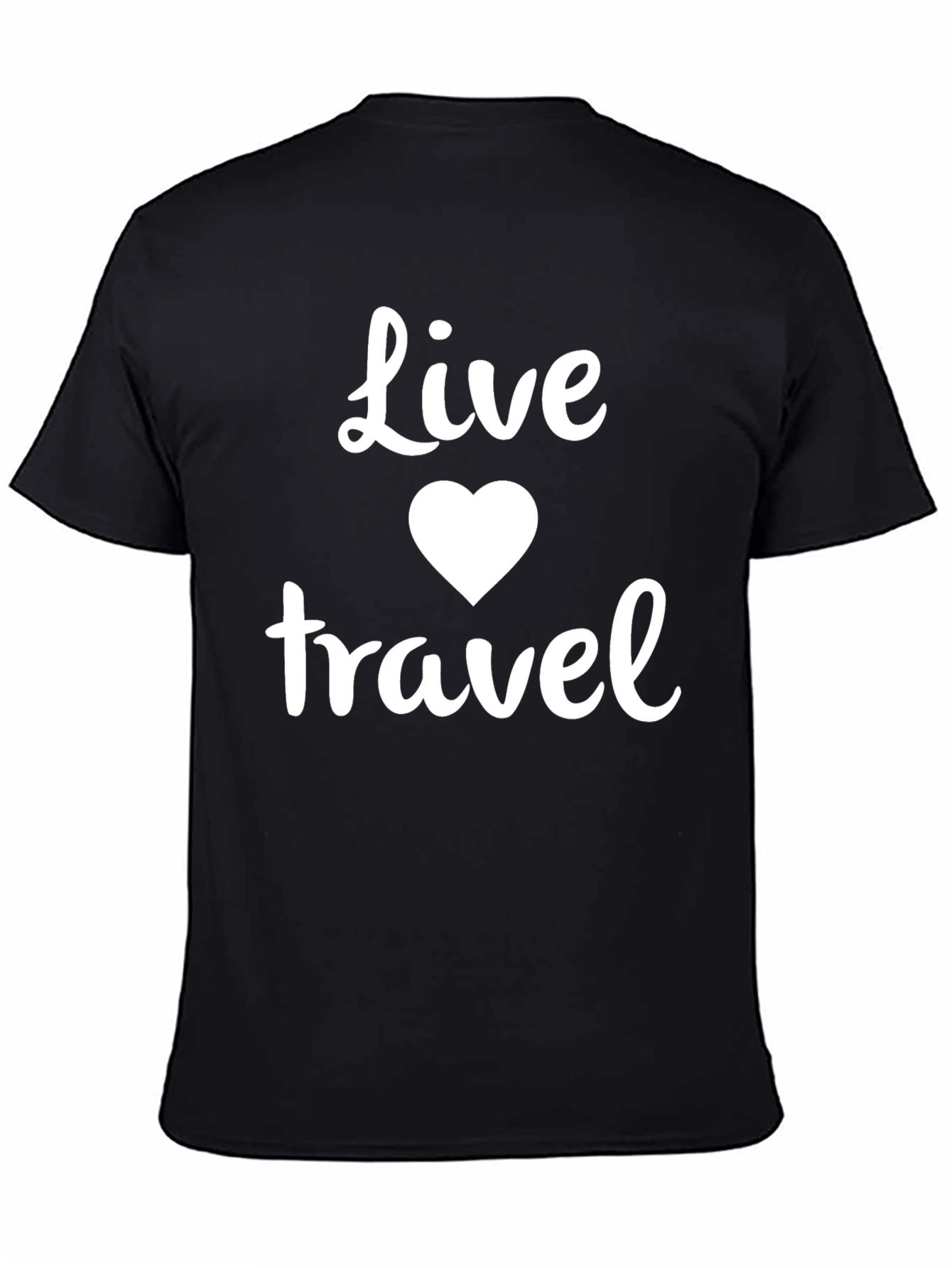 Live Travel Heart T-Shirt - Soft Cotton Tee
