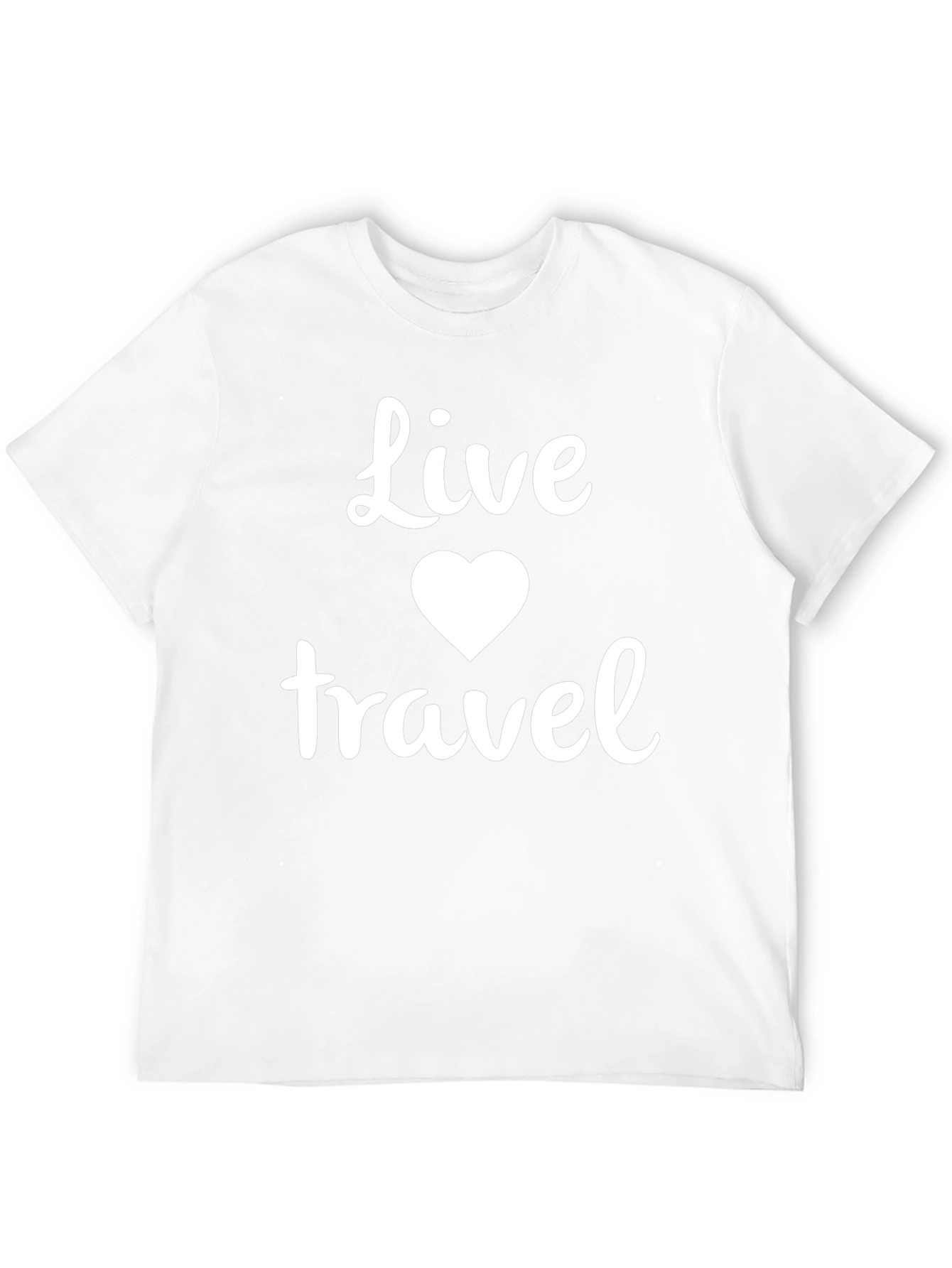 Live Travel Heart T-Shirt - Soft Cotton Tee