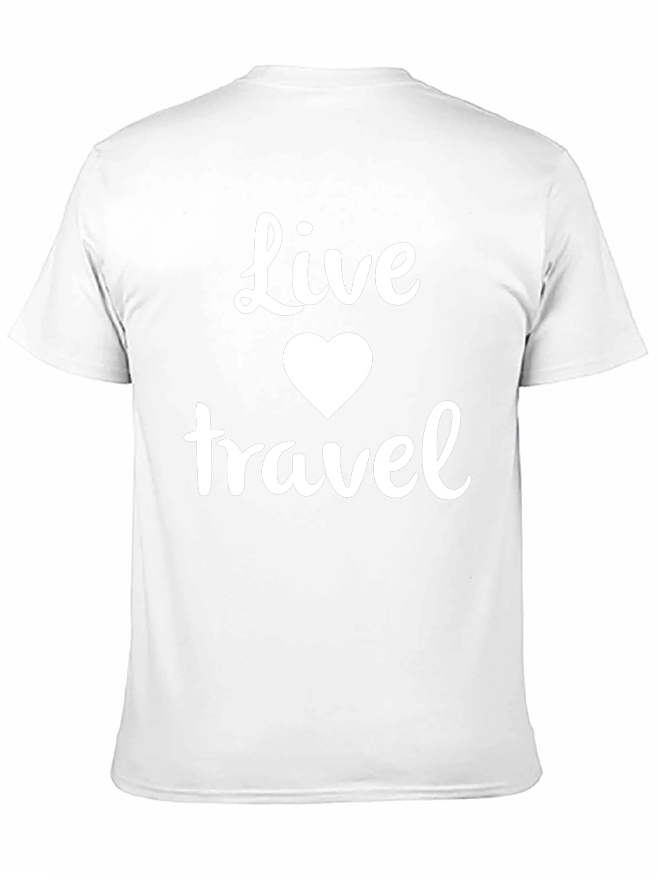 Live Travel Heart T-Shirt - Soft Cotton Tee