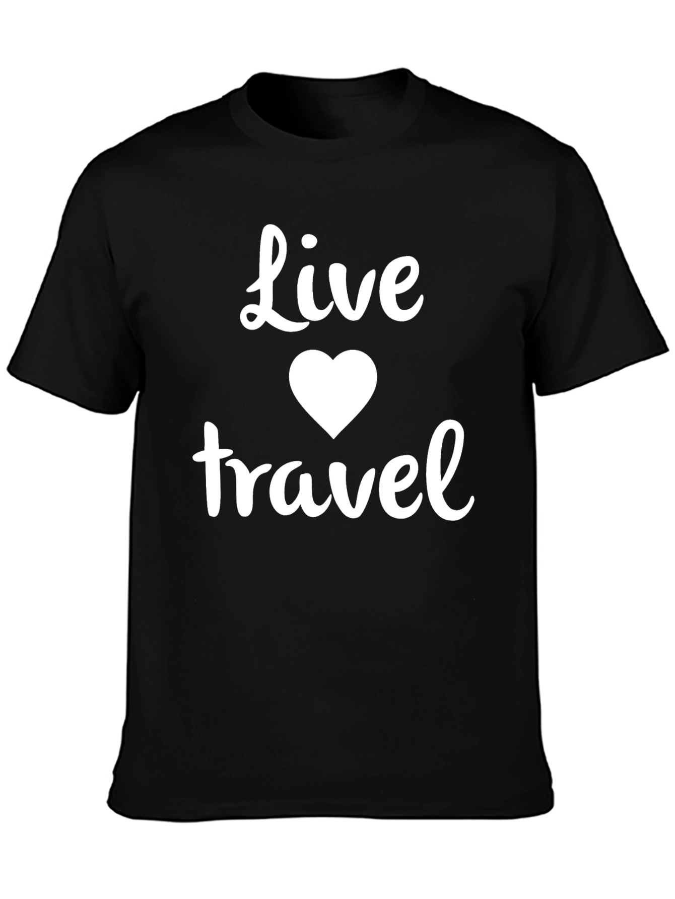 Live Travel Heart T-Shirt - Soft Cotton Tee