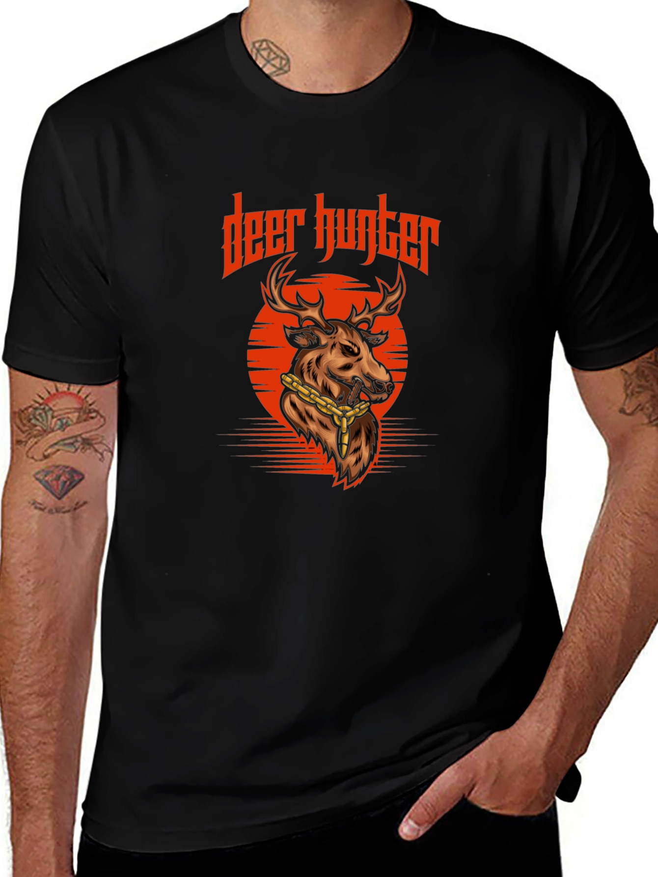 Deer Hunter Graphic Tee - Cool Animal Design Shirt