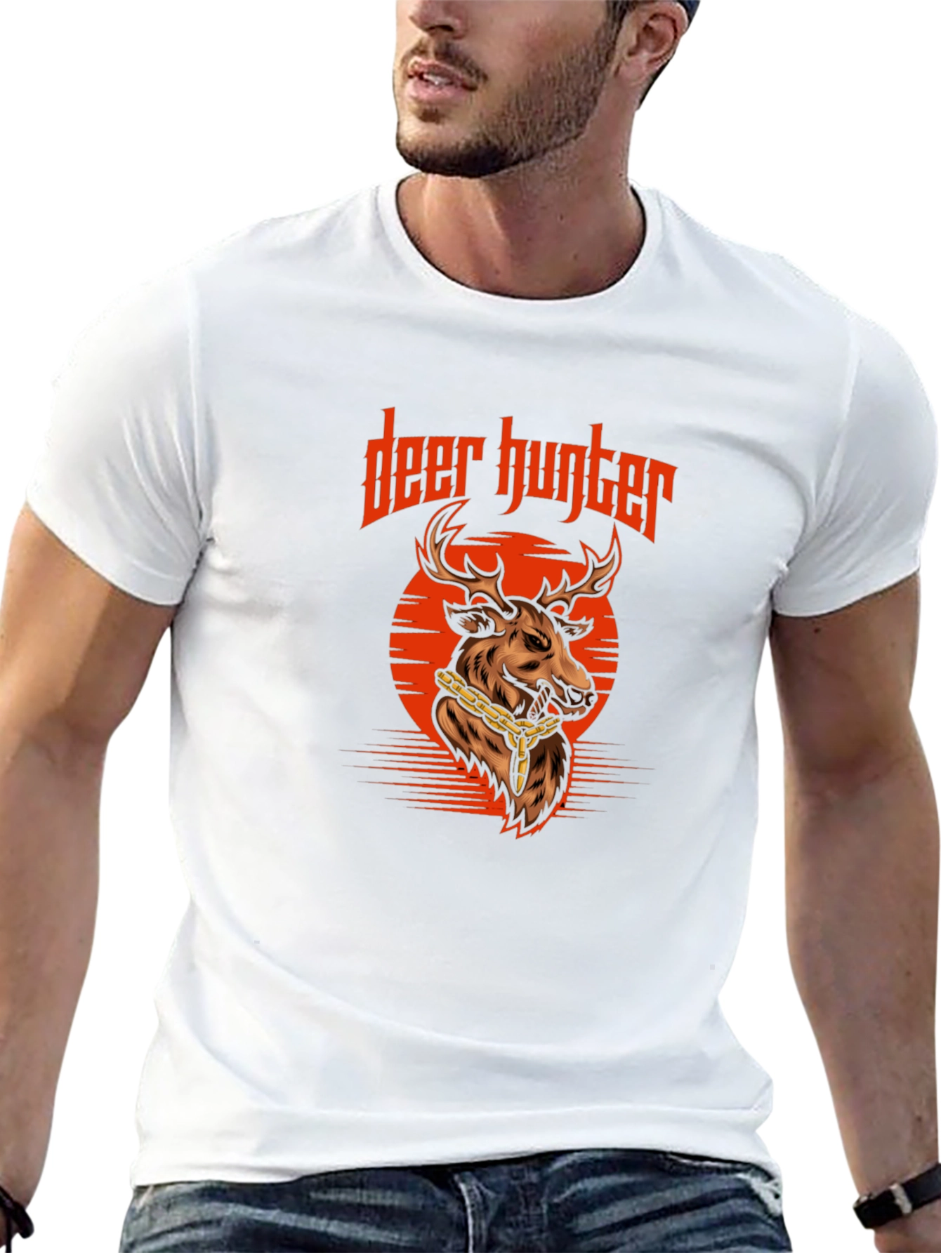 Deer Hunter Graphic Tee - Cool Animal Design Shirt