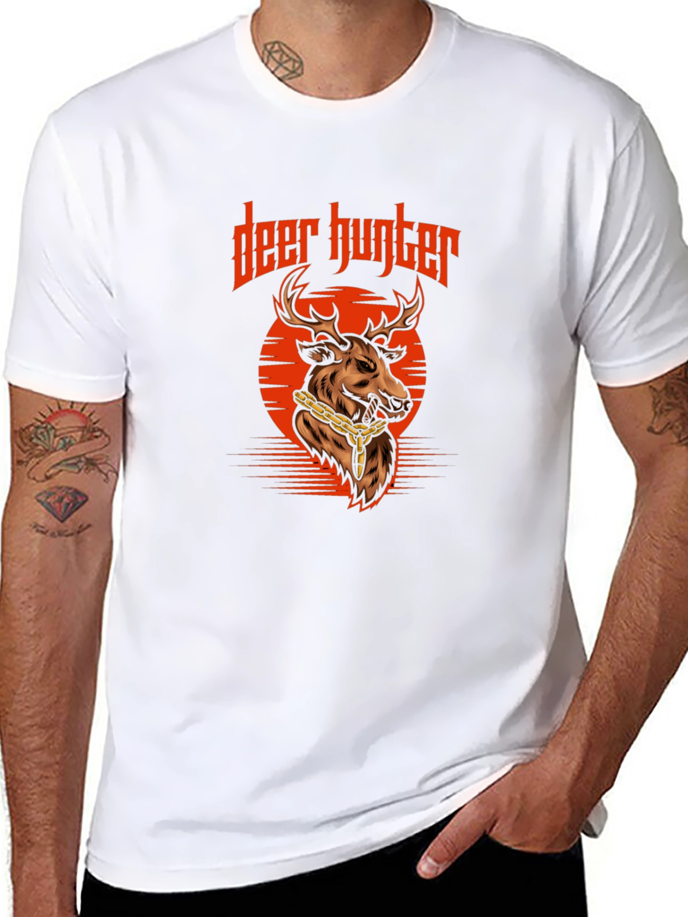 Deer Hunter Graphic Tee - Cool Animal Design Shirt